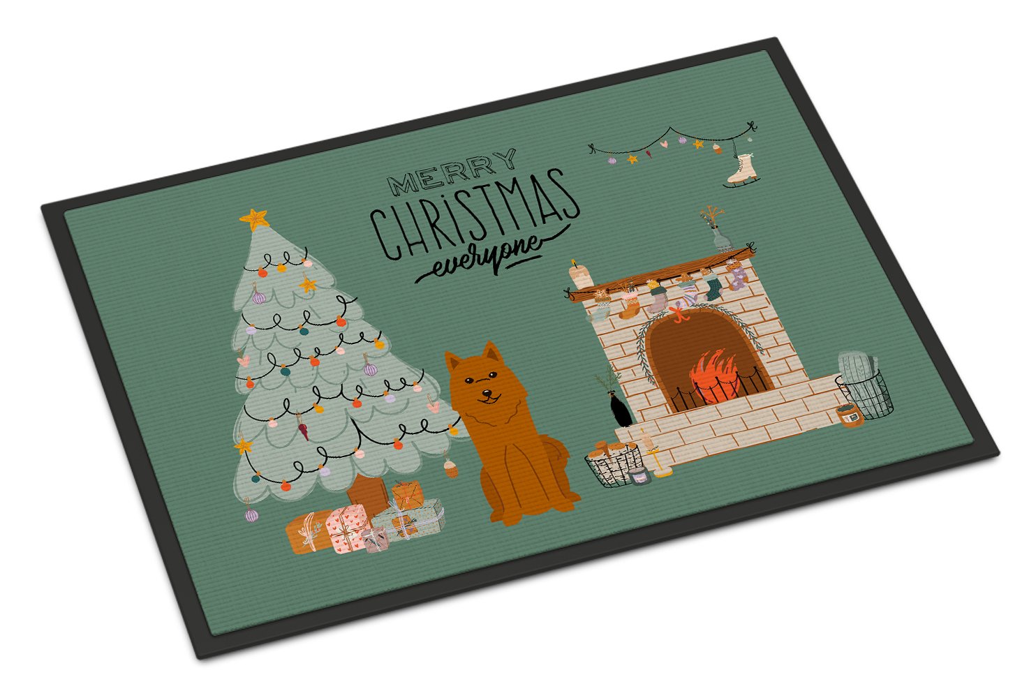 Karelian Bear Dog Christmas Everyone Indoor or Outdoor Mat 24x36 CK7585JMAT by Caroline's Treasures