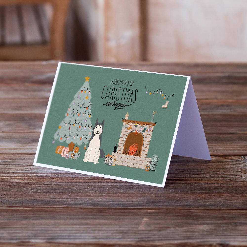 Buy this West Siberian Laika Spitz Christmas Everyone Greeting Cards and Envelopes Pack of 8