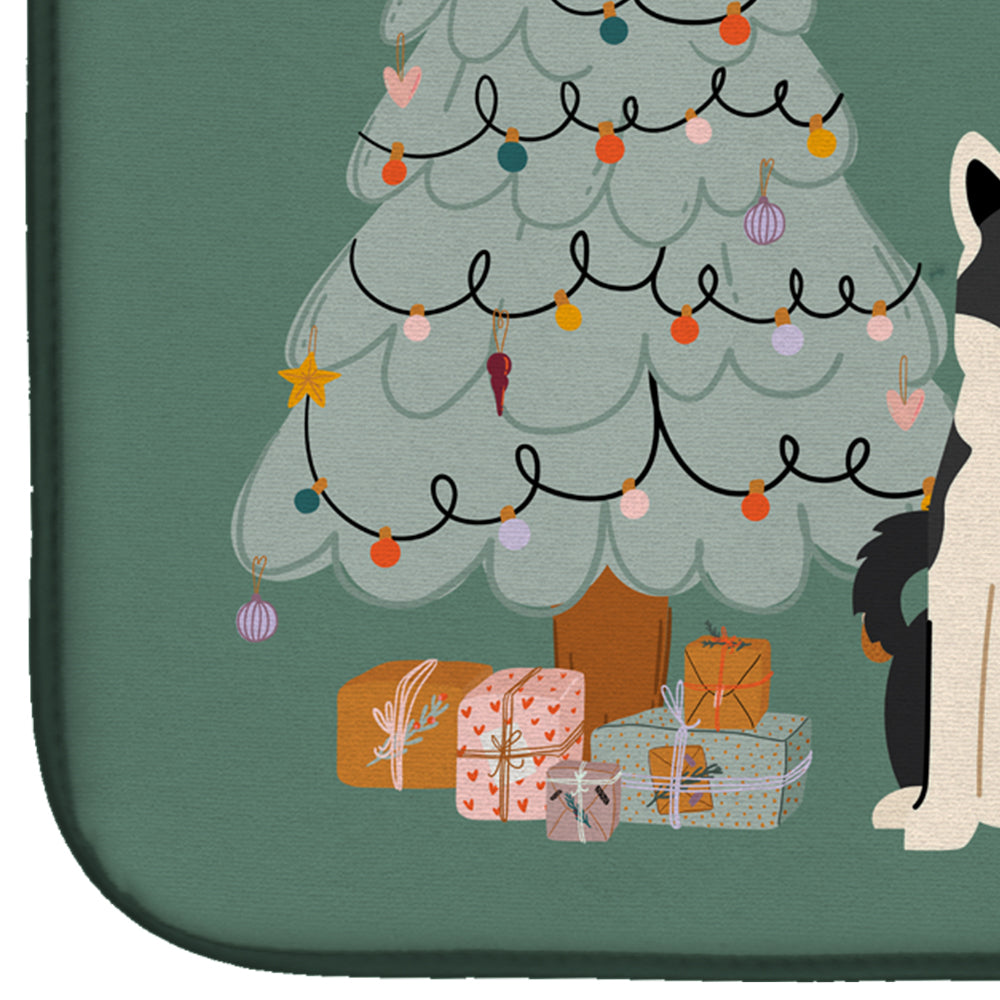 Russo-European Laika Spitz Christmas Everyone Dish Drying Mat CK7592DDM  the-store.com.