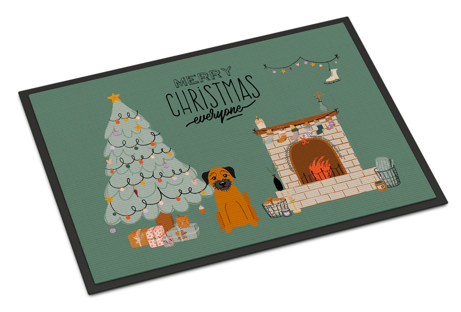 Border Terrier Christmas Everyone Indoor or Outdoor Mat 24x36 CK7602JMAT by Caroline's Treasures