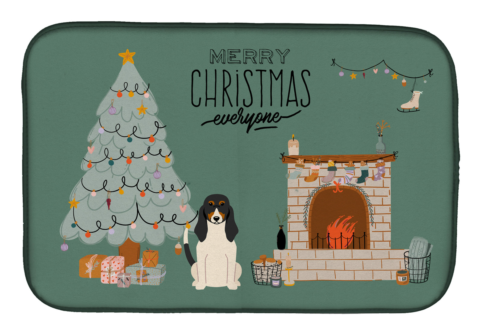 Swiss Hound Christmas Everyone Dish Drying Mat CK7607DDM  the-store.com.