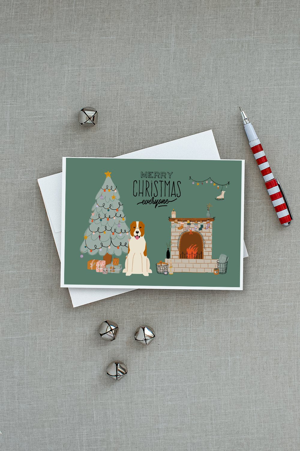 Central Asian Shepherd Dog Christmas Everyone Greeting Cards and Envelopes Pack of 8 - the-store.com