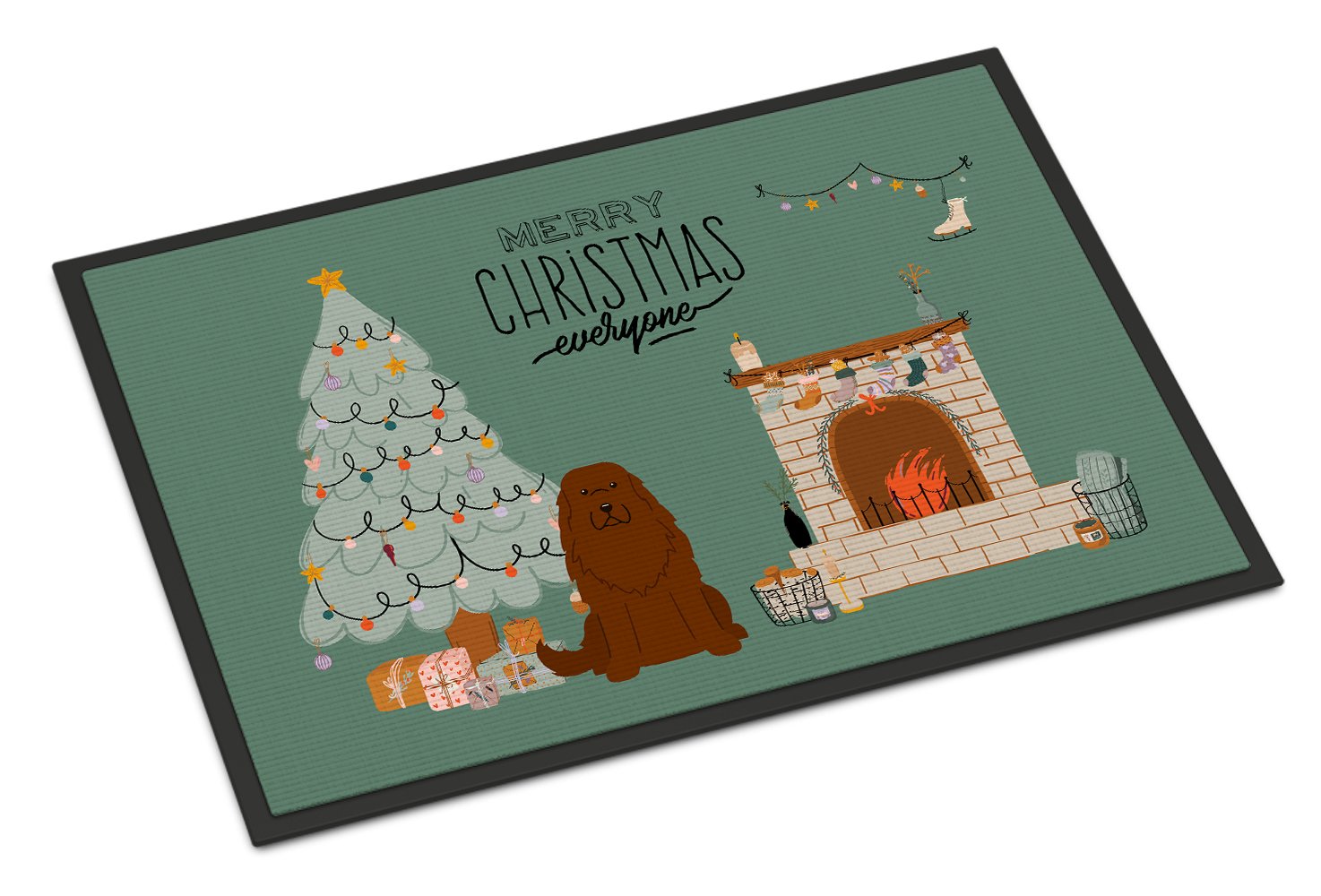 Caucasian Shepherd Dog Christmas Everyone Indoor or Outdoor Mat 24x36 CK7613JMAT by Caroline's Treasures