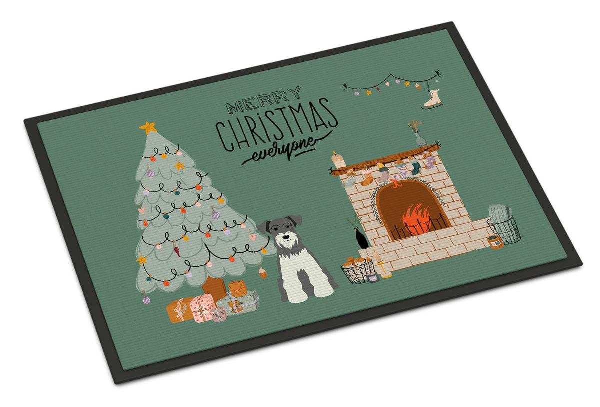 Salt and Pepper Miniature Schnauzer Christmas Everyone Indoor or Outdoor Mat 24x36 CK7617JMAT by Caroline&#39;s Treasures