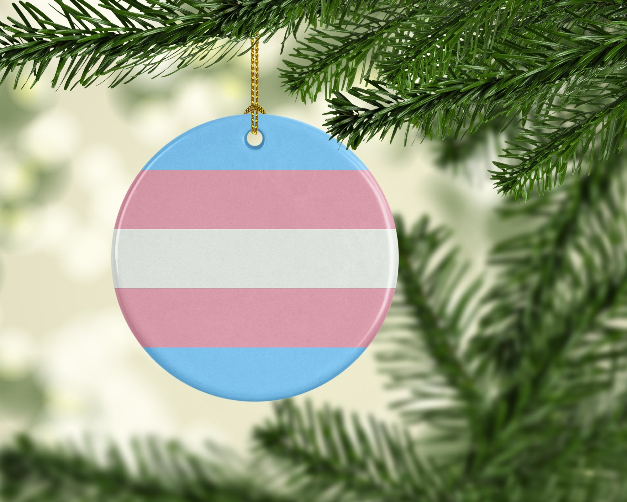 Buy this Transgender Pride Ceramic Ornament