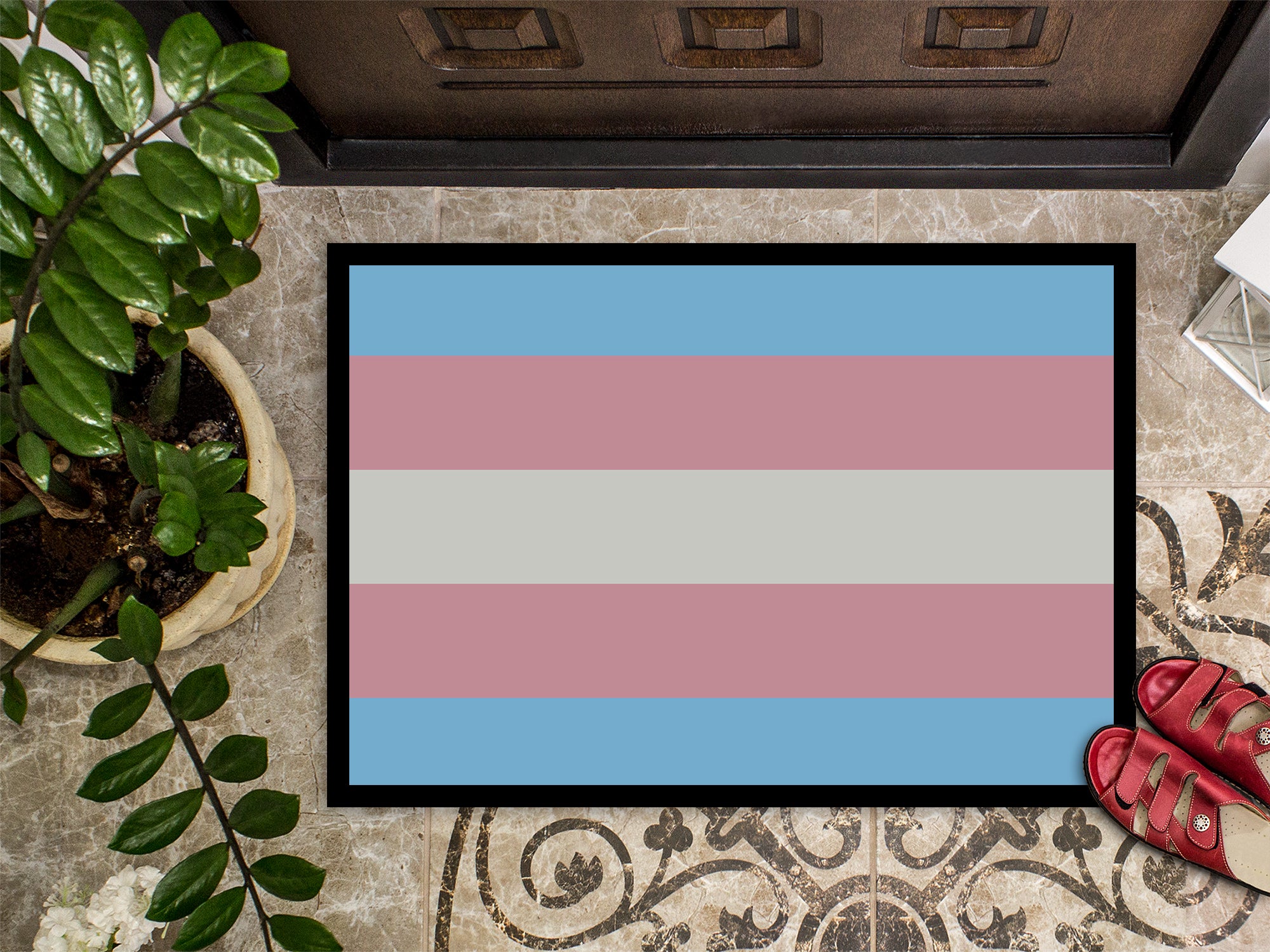 Transgender Pride Indoor or Outdoor Mat 18x27 - the-store.com