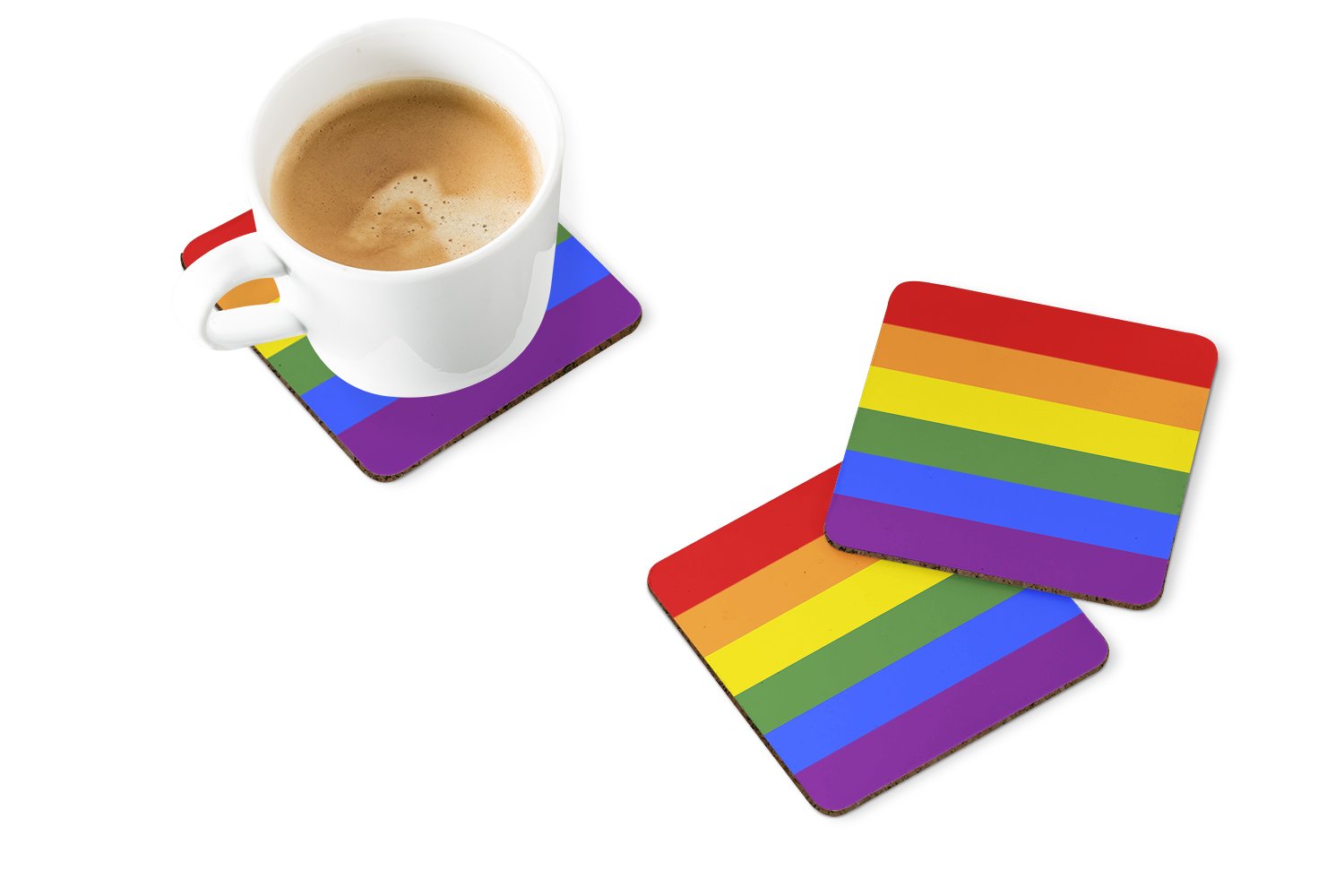 Gay Pride Foam Coaster Set of 4 - the-store.com