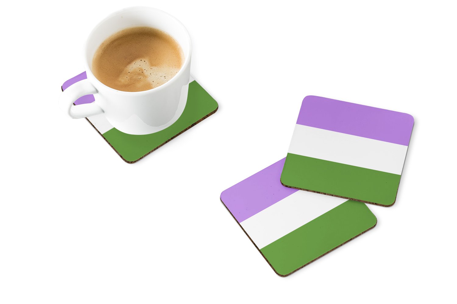 Buy this Genderqueer Pride Foam Coaster Set of 4