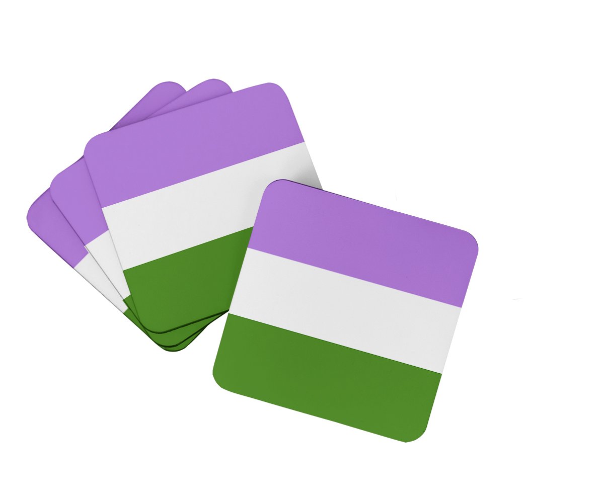 Buy this Genderqueer Pride Foam Coaster Set of 4