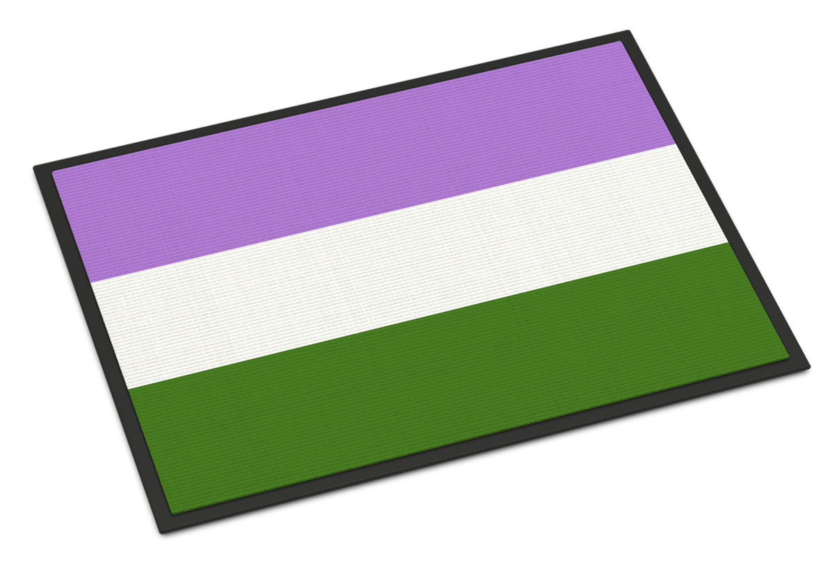 Genderqueer Pride Indoor or Outdoor Mat 18x27 - the-store.com