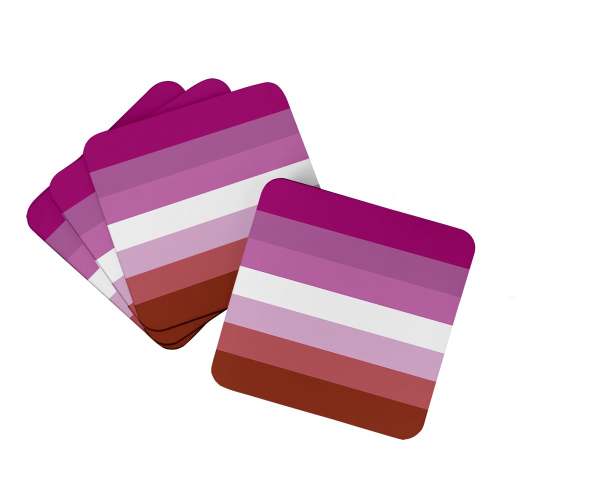 Buy this Lesbian Pride Foam Coaster Set of 4