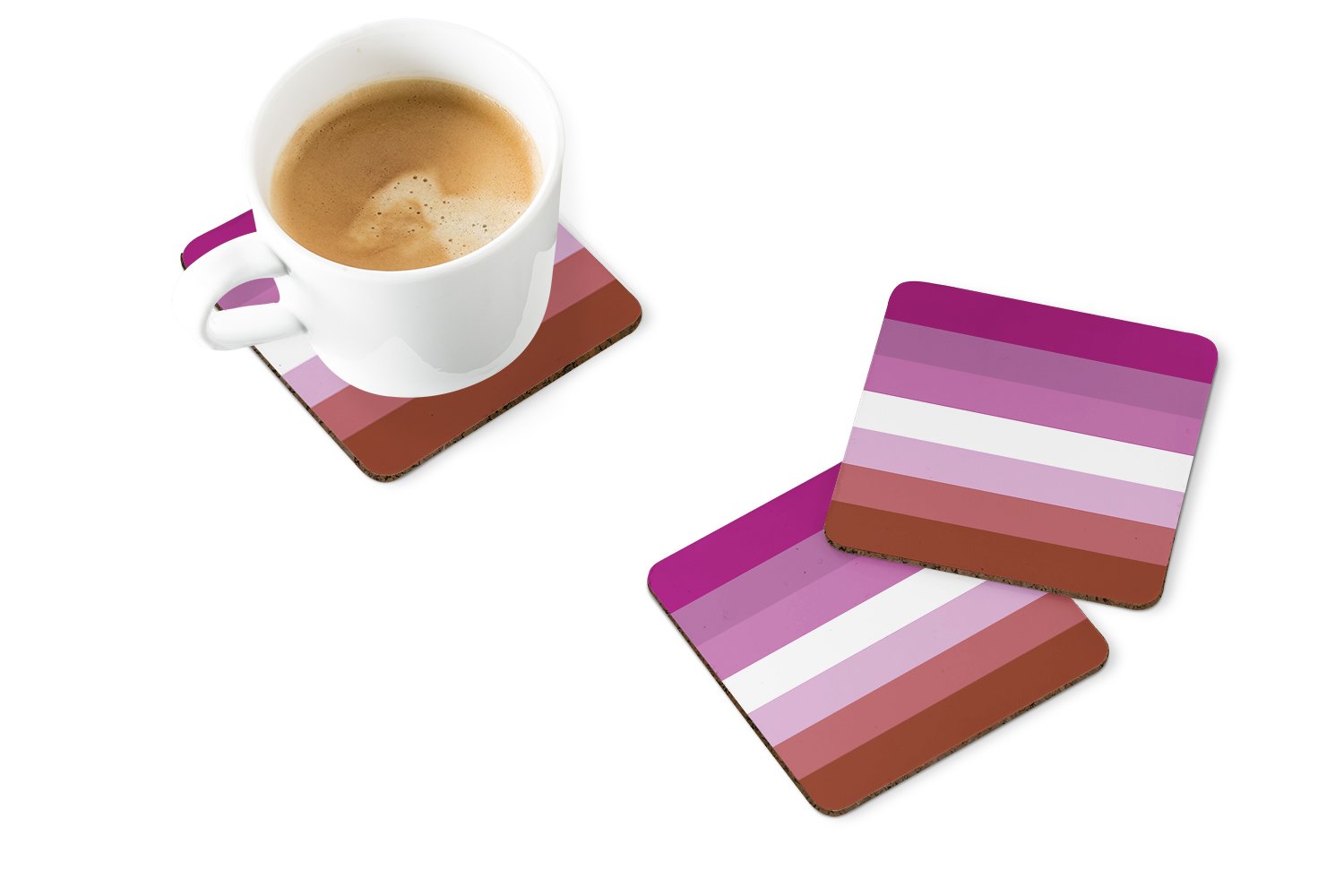 Buy this Lesbian Pride Foam Coaster Set of 4