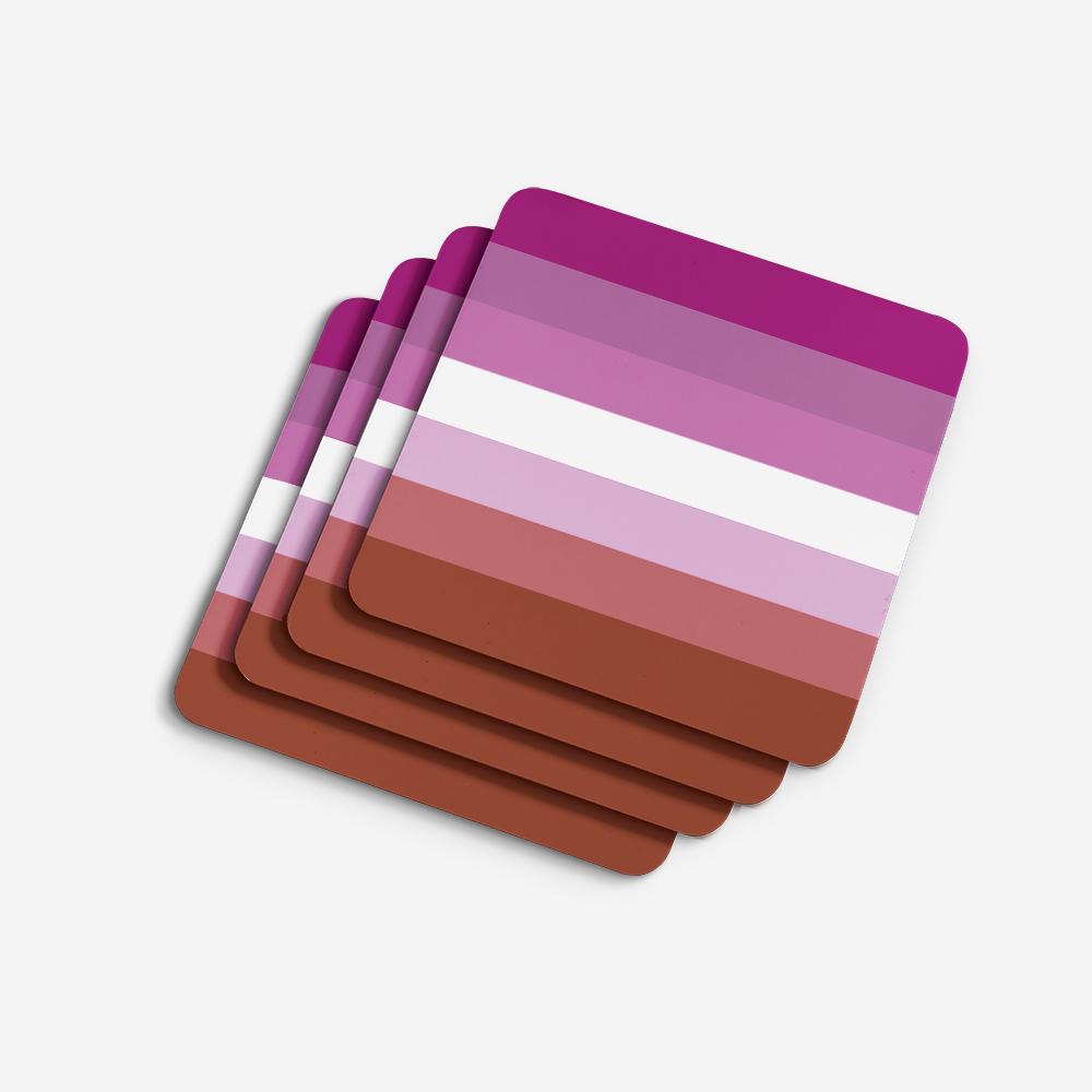 Lesbian Pride Foam Coaster Set of 4 - the-store.com