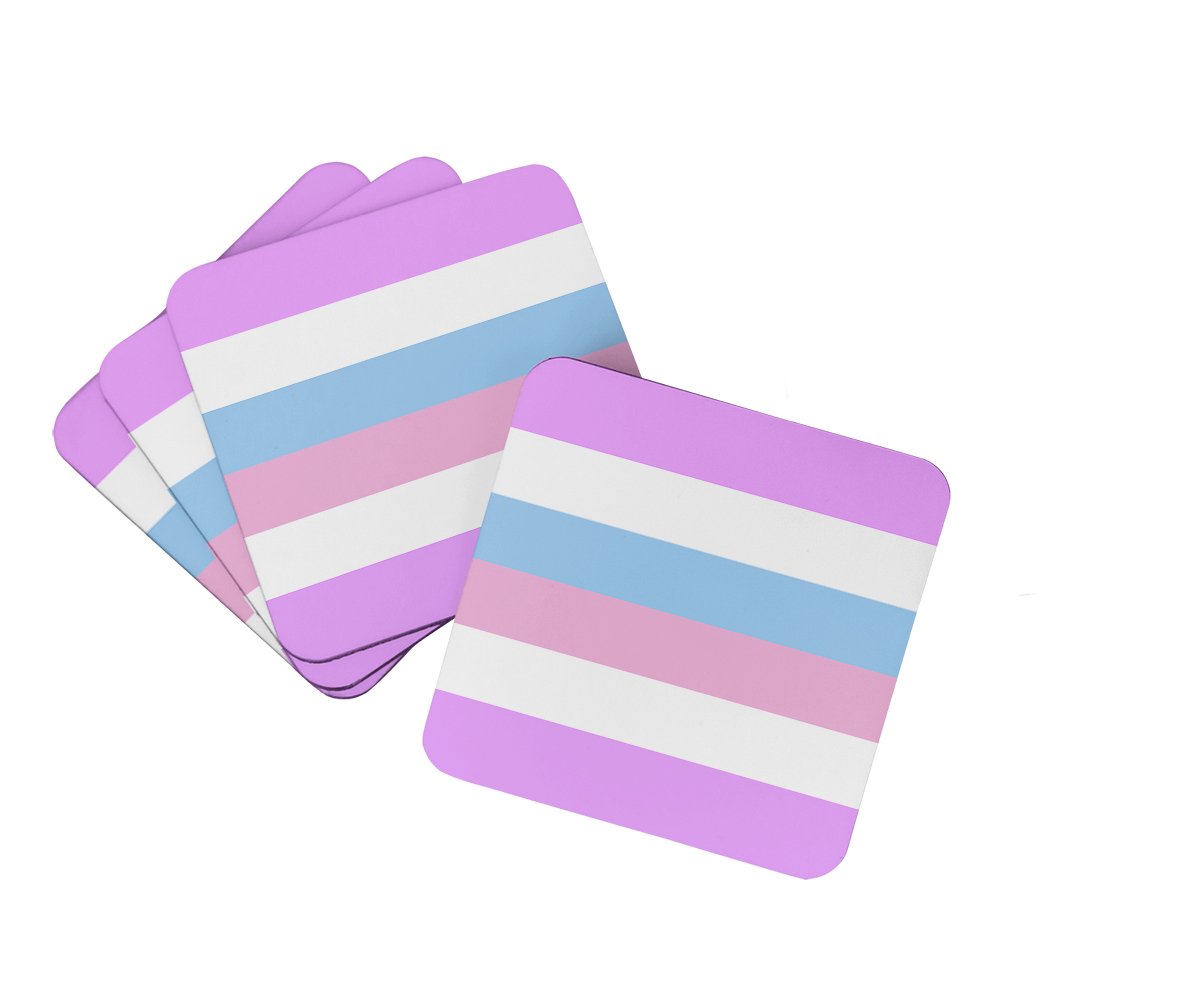 Buy this Bigender Pride Foam Coaster Set of 4