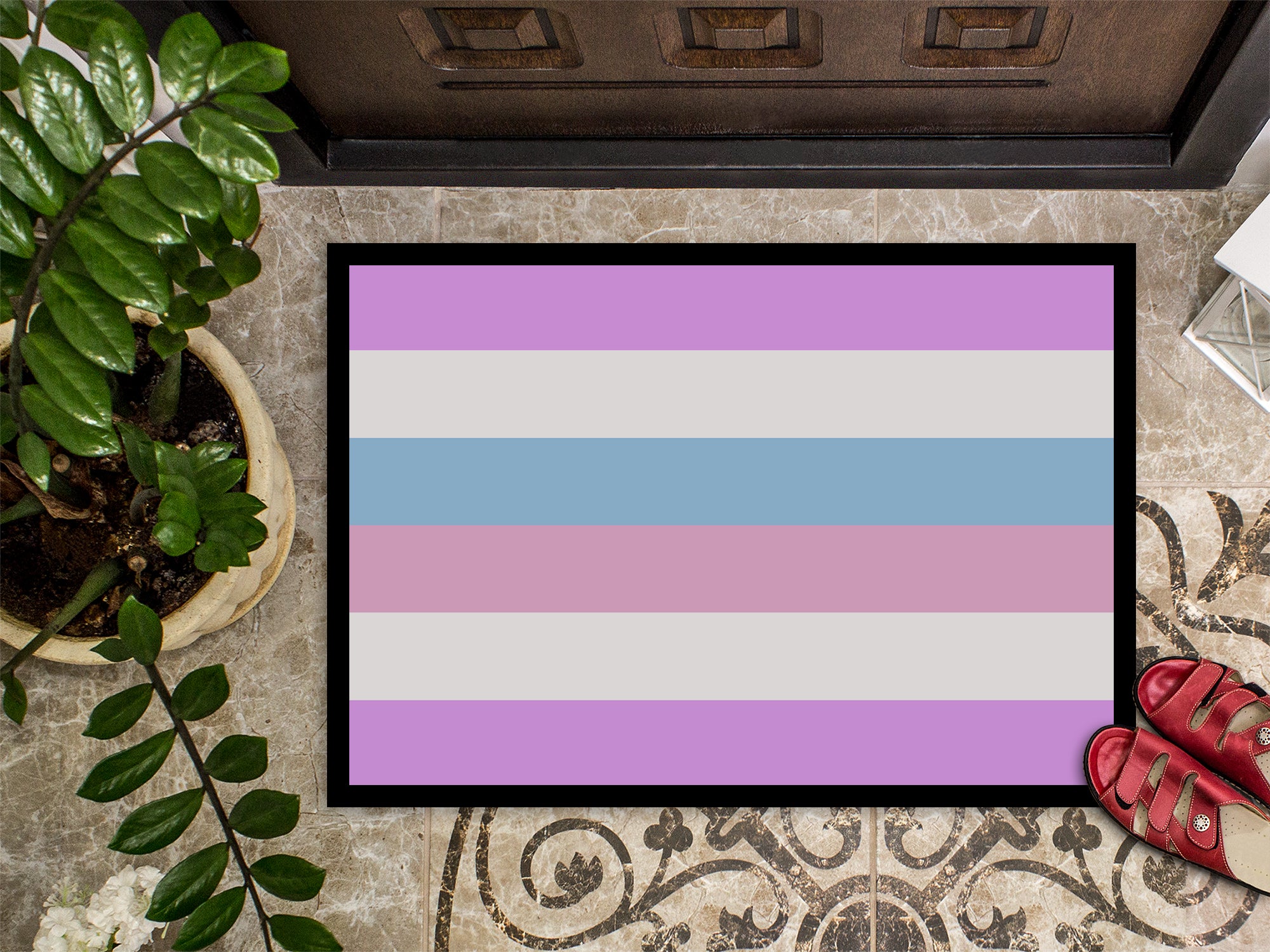 Bigender Pride Indoor or Outdoor Mat 18x27 - the-store.com