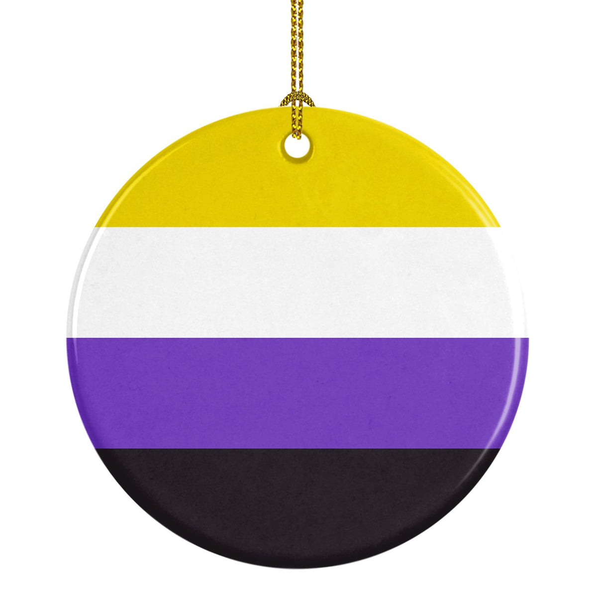 Buy this Nonbinary Pride Ceramic Ornament