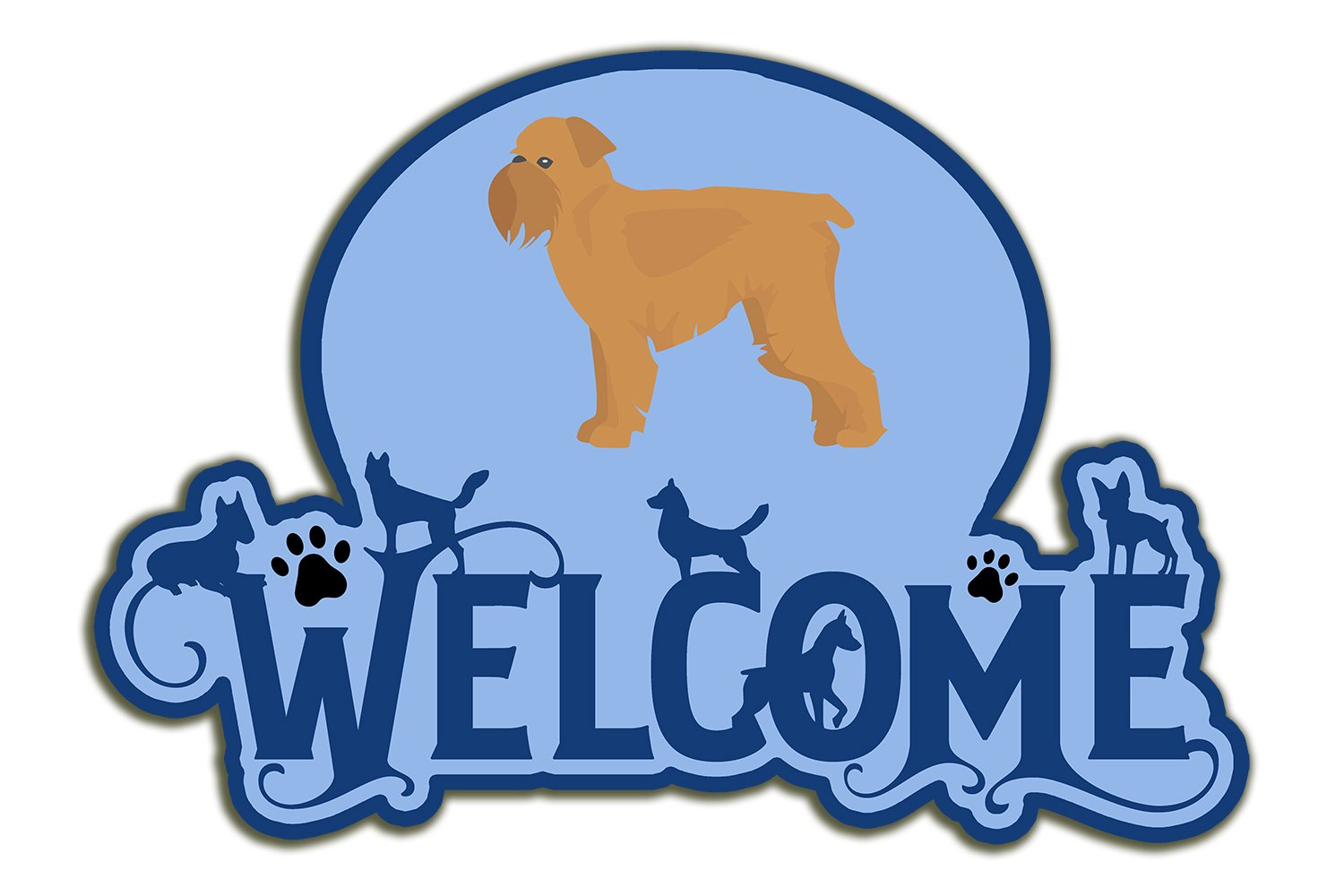 Buy this Brussels Griffon Welcome Door Hanger Decoration