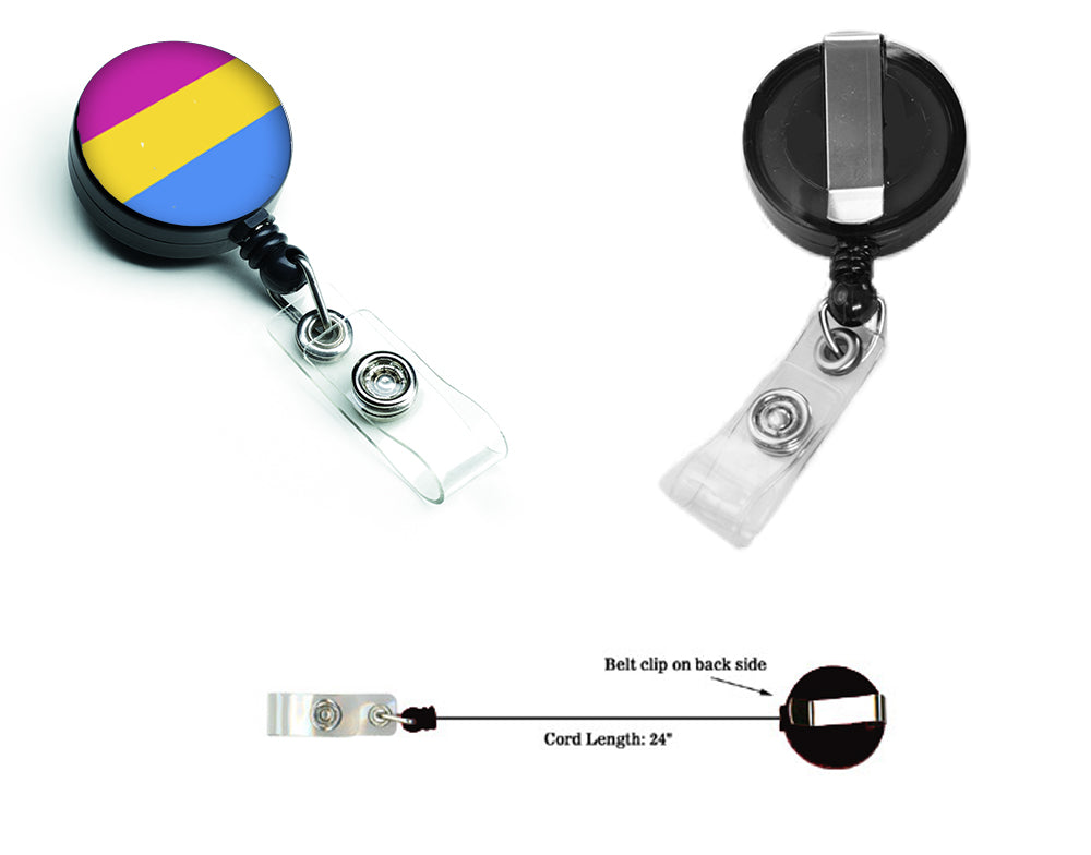 Pansexual Pride Retractable Badge Reel  the-store.com.