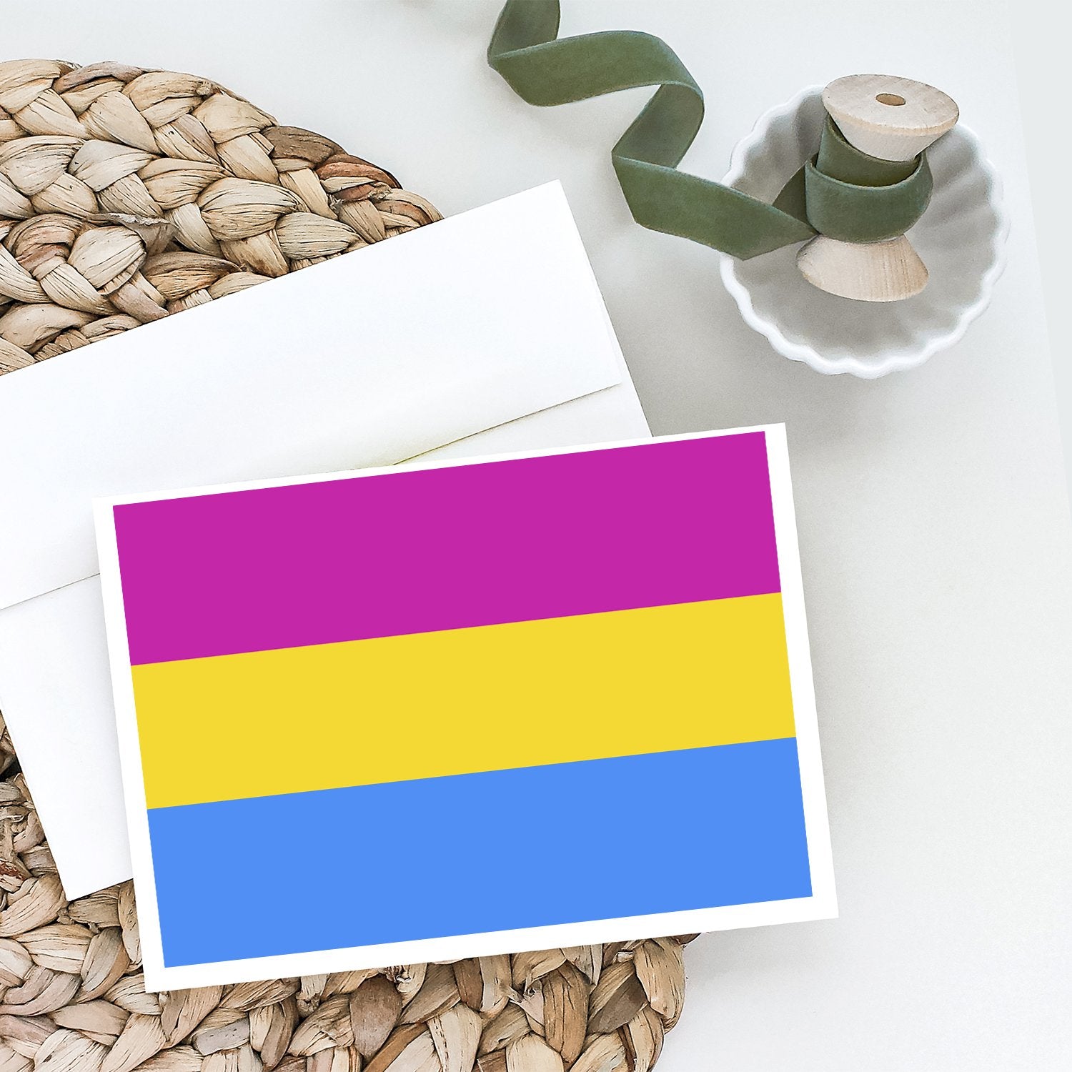 Buy this Pansexual Pride Greeting Cards and Envelopes Pack of 8