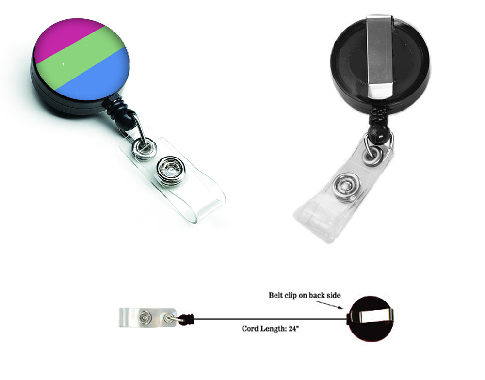 Polisexual Pride Retractable Badge Reel  the-store.com.