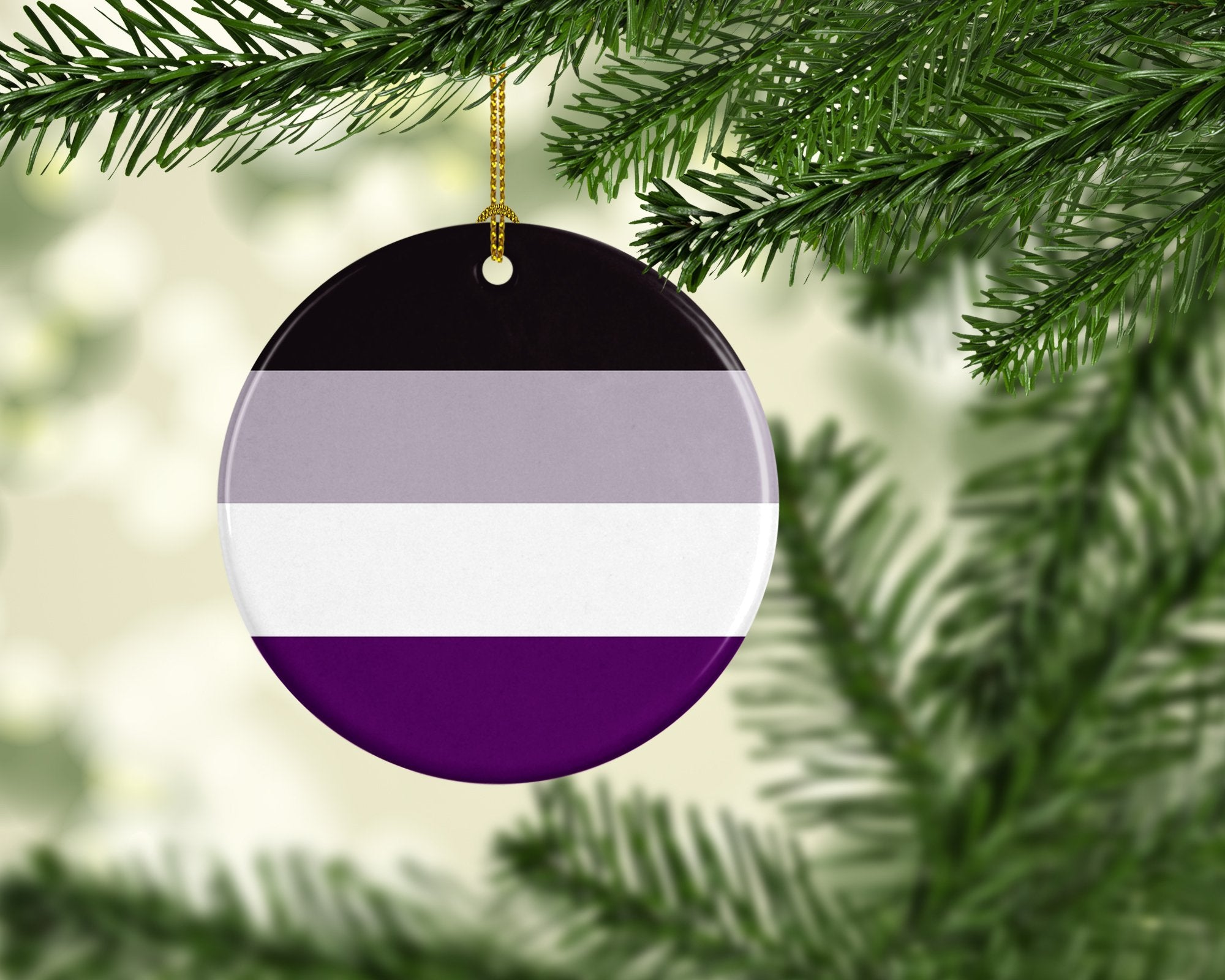 Buy this Asexual Pride Ceramic Ornament