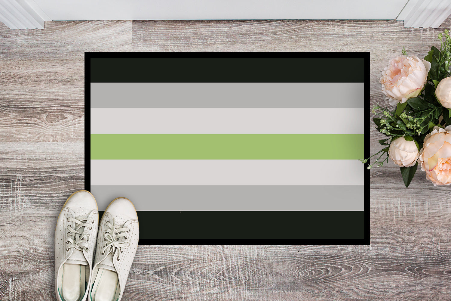 Agender Pride Indoor or Outdoor Mat 18x27 - the-store.com