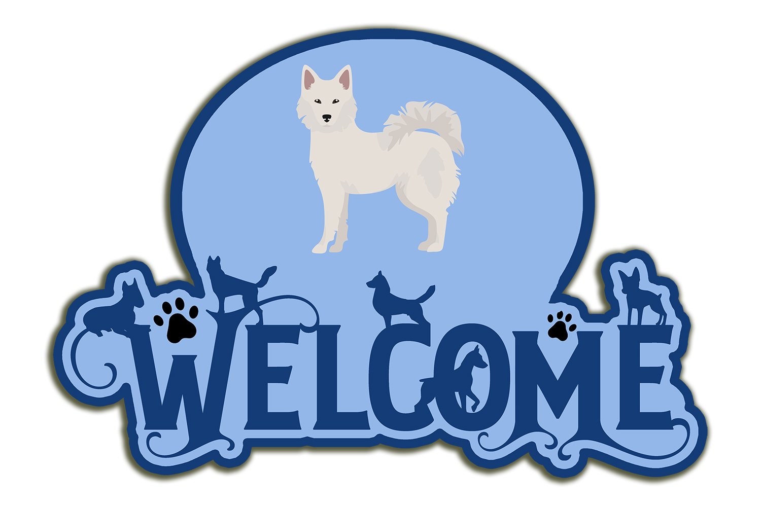 Buy this Danish Spitz Welcome Door Hanger Decoration