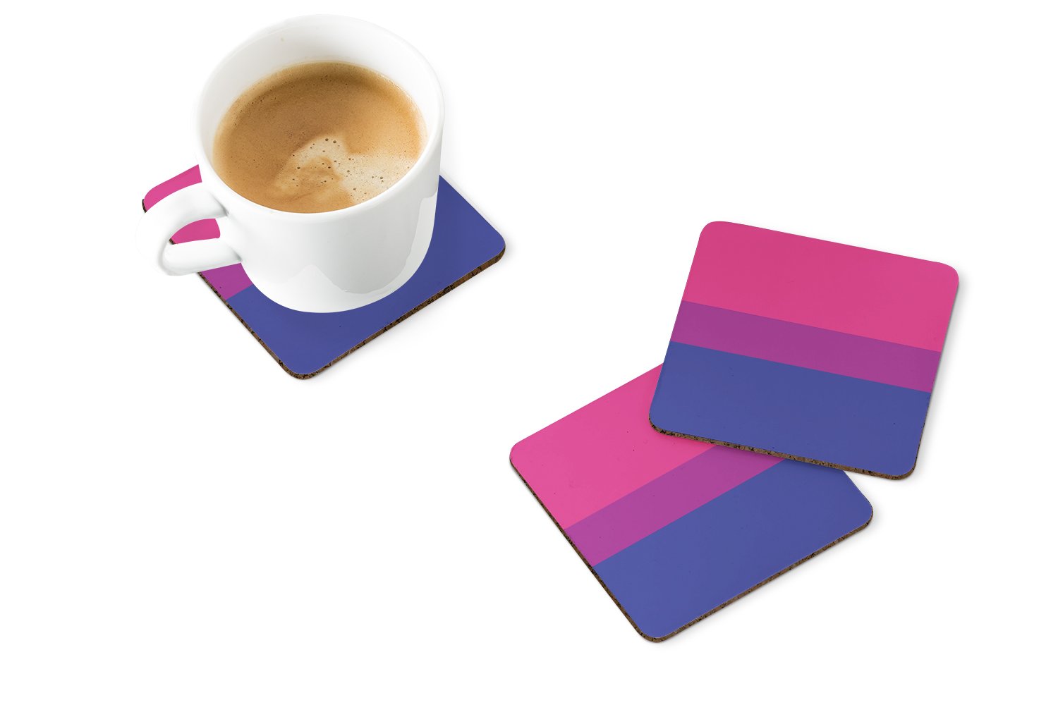 Bisexual Pride Foam Coaster Set of 4 - the-store.com