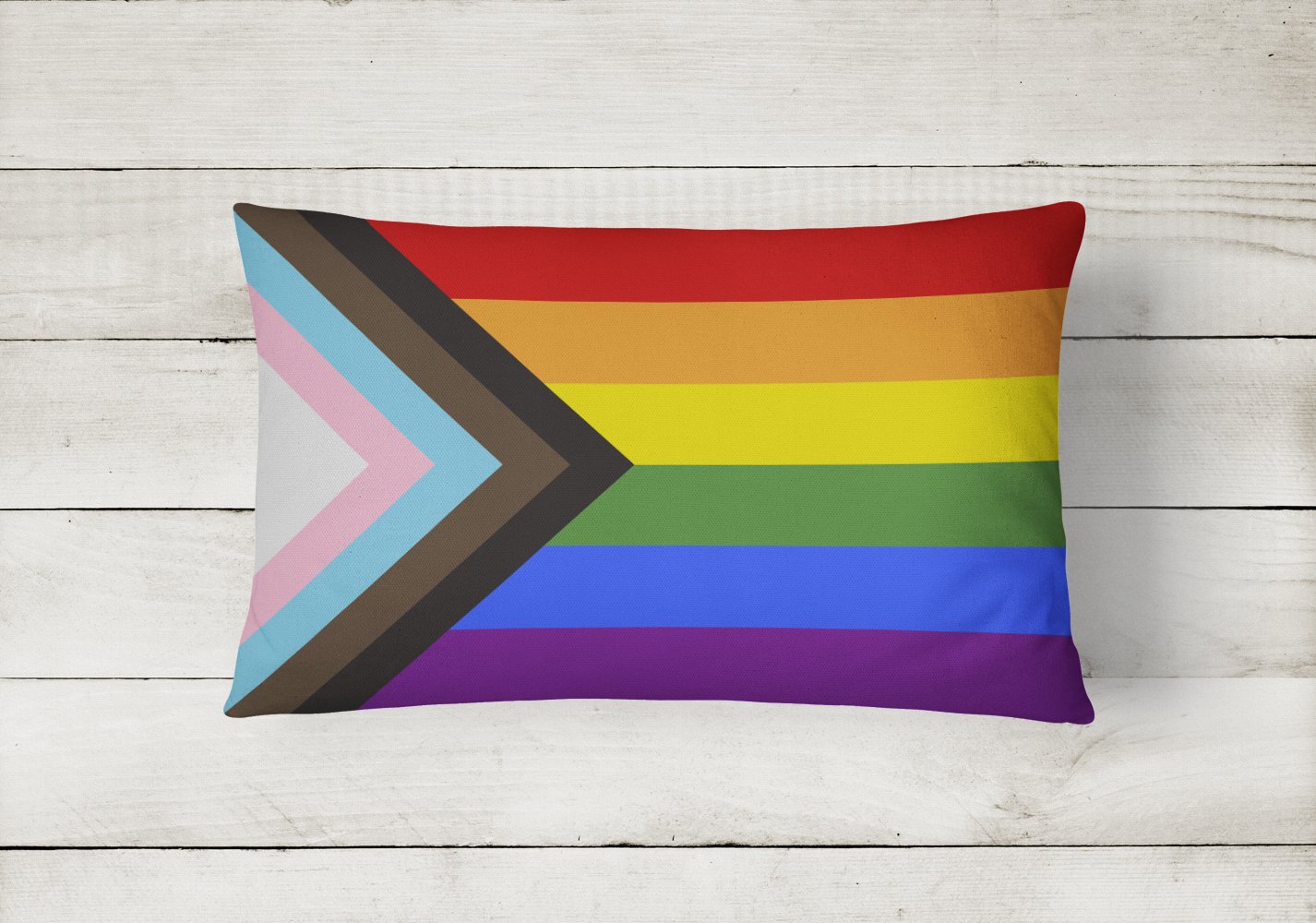 Buy this Gay Pride Progress Pride Canvas Fabric Decorative Pillow