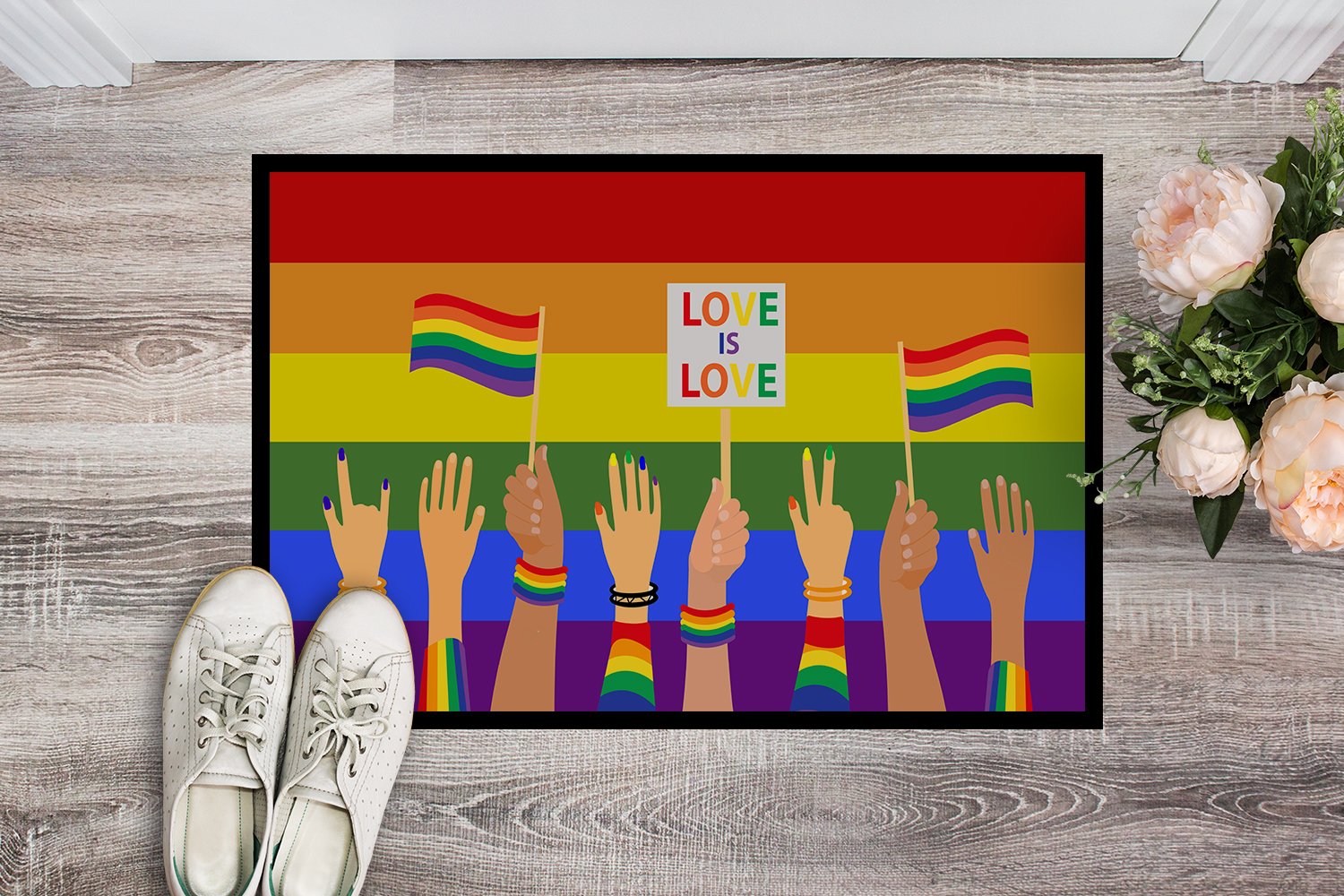 Buy this Gay Pride Parade Indoor or Outdoor Mat 24x36