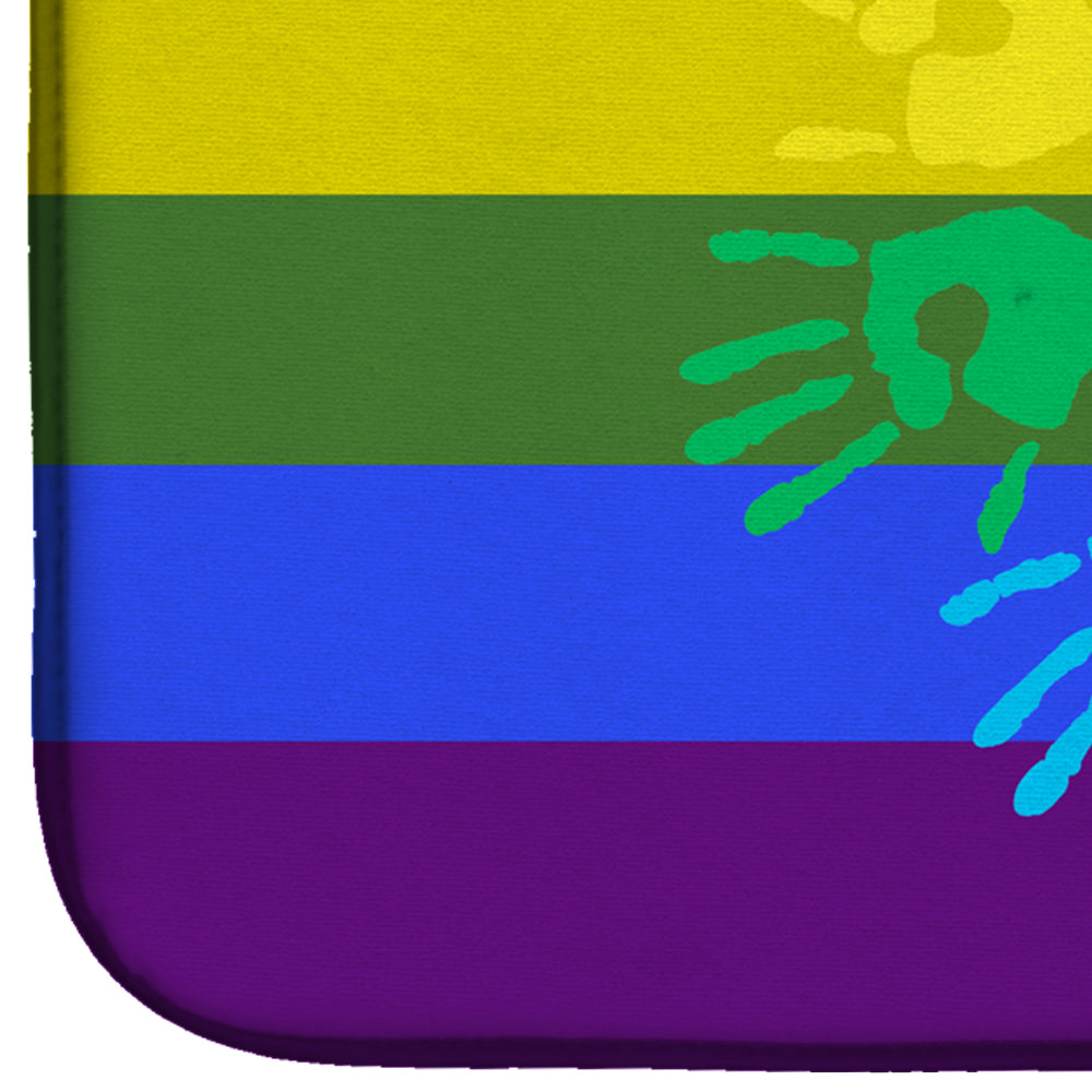 Gay Pride Peace Hands Dish Drying Mat  the-store.com.