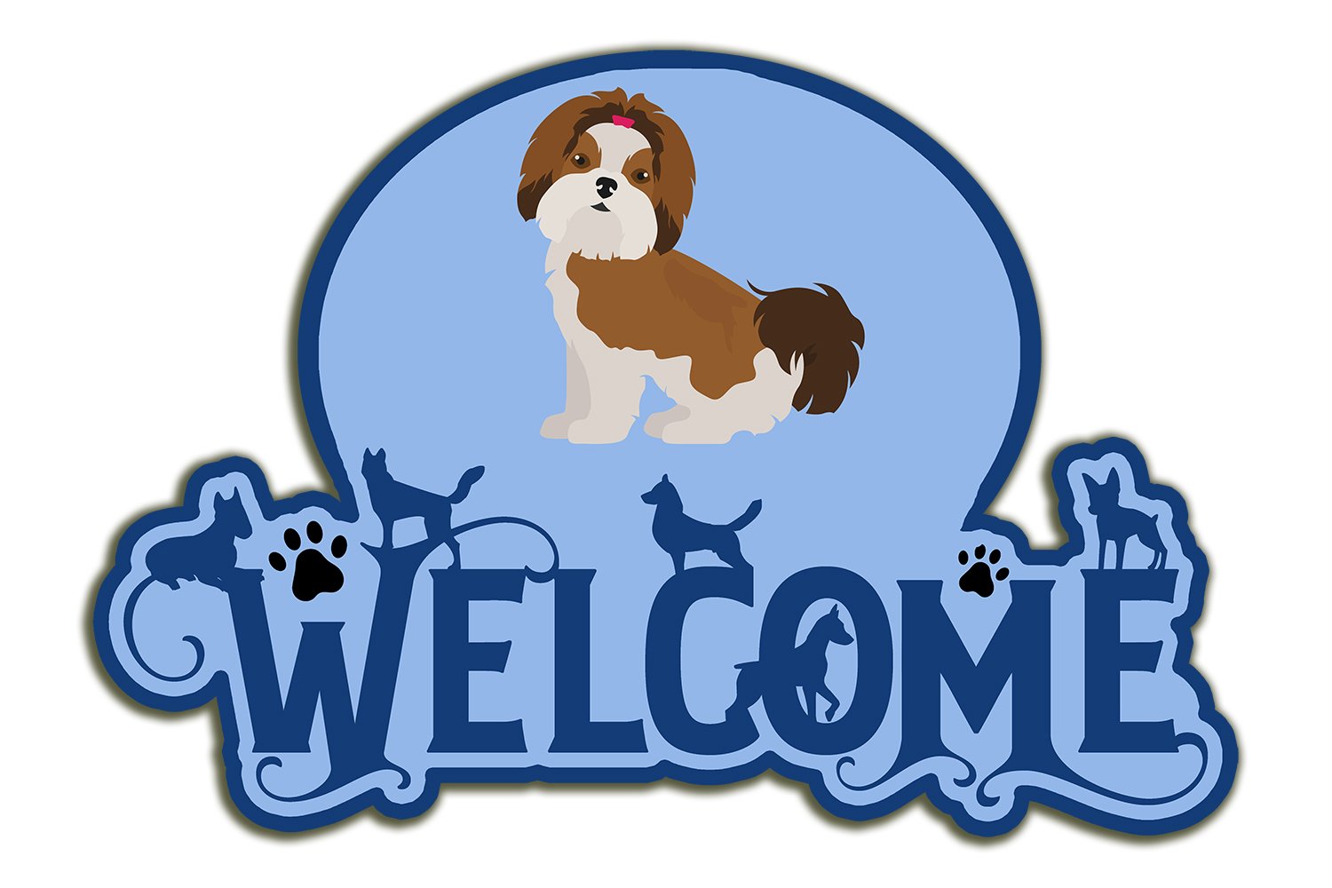 Buy this Imperial Shih Tzu Puppy Cut Welcome Door Hanger Decoration