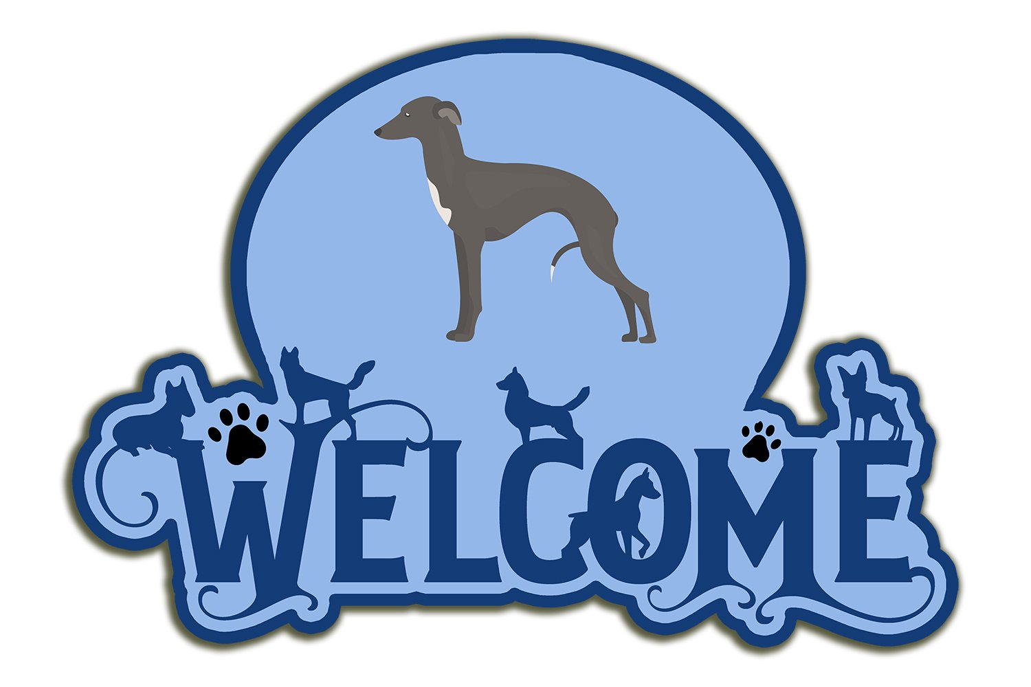 Buy this Italian Greyhound #1 Welcome Door Hanger Decoration