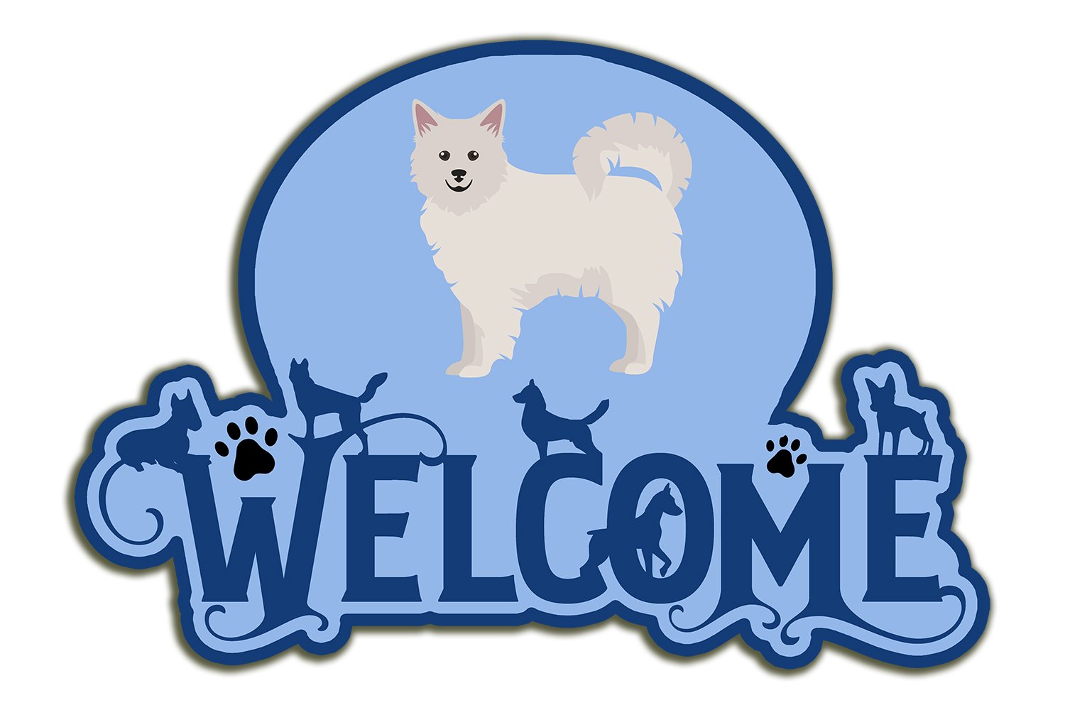 Buy this Italian Spitz Welcome Door Hanger Decoration