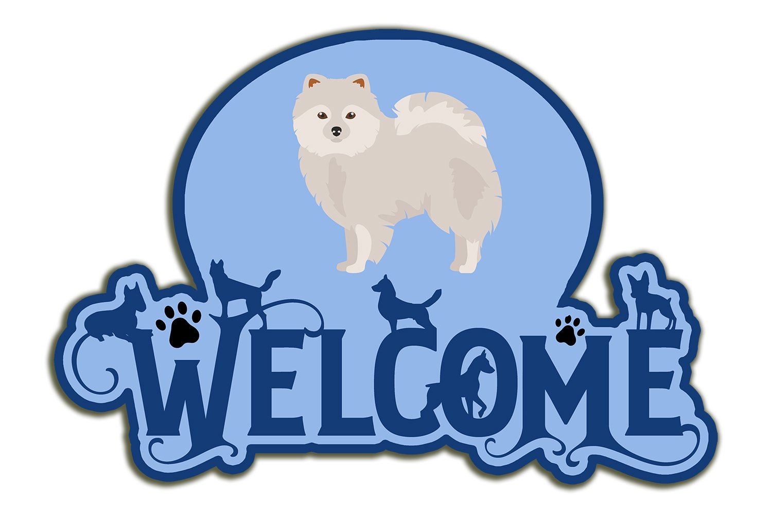 Buy this Japanese Spitz Welcome Door Hanger Decoration