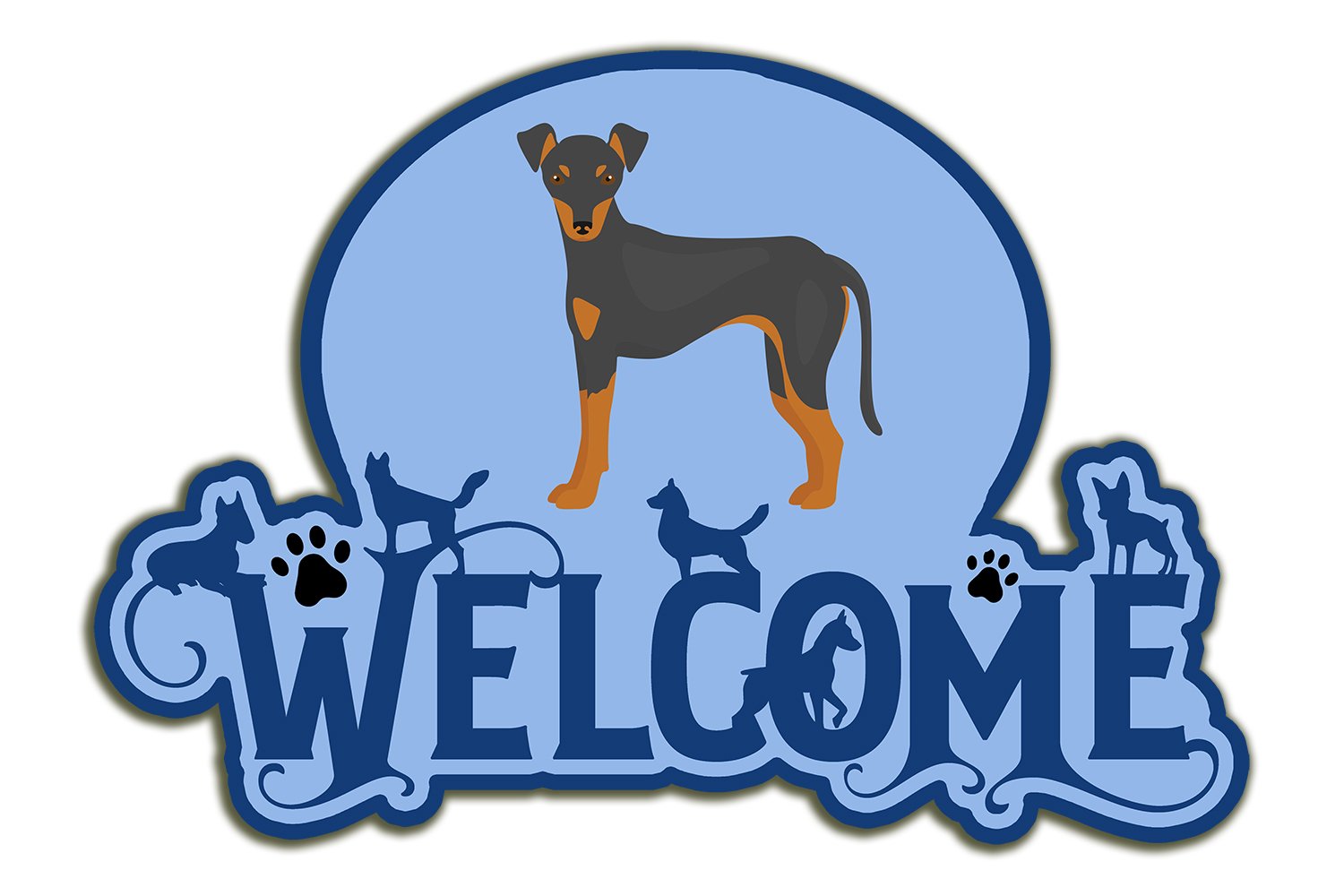 Buy this Manchester Terrier #2 Welcome Door Hanger Decoration