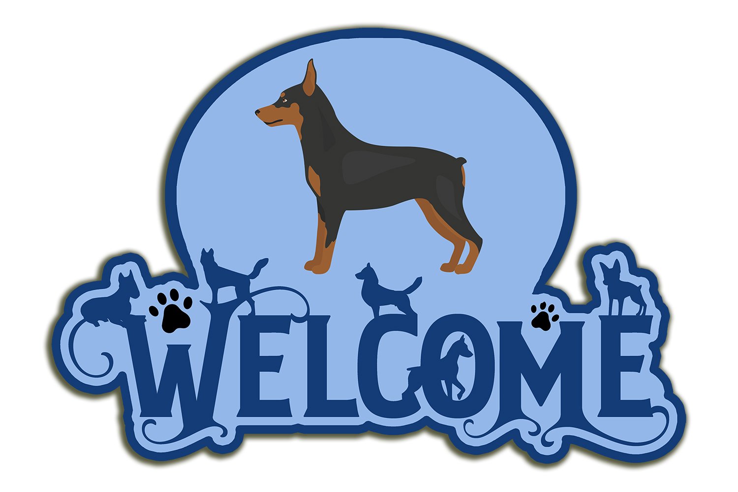 Buy this Miniature Pinscher Welcome Door Hanger Decoration