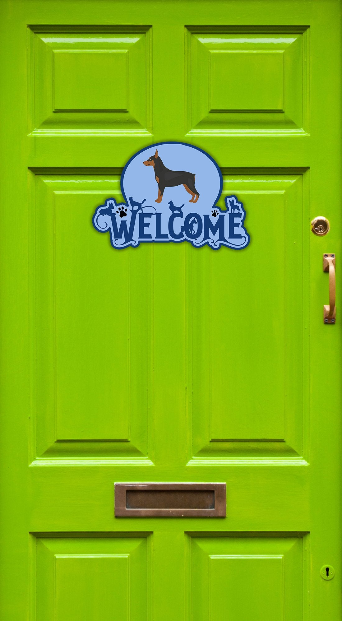 Buy this Miniature Pinscher Welcome Door Hanger Decoration