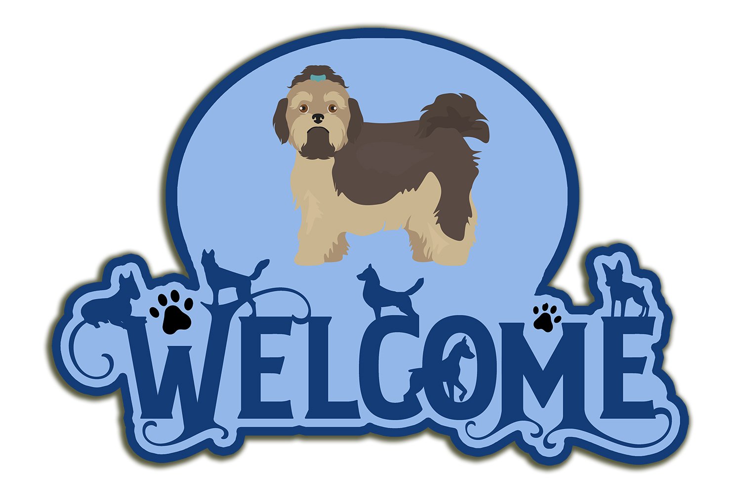 Buy this Russian Lapdog Welcome Door Hanger Decoration