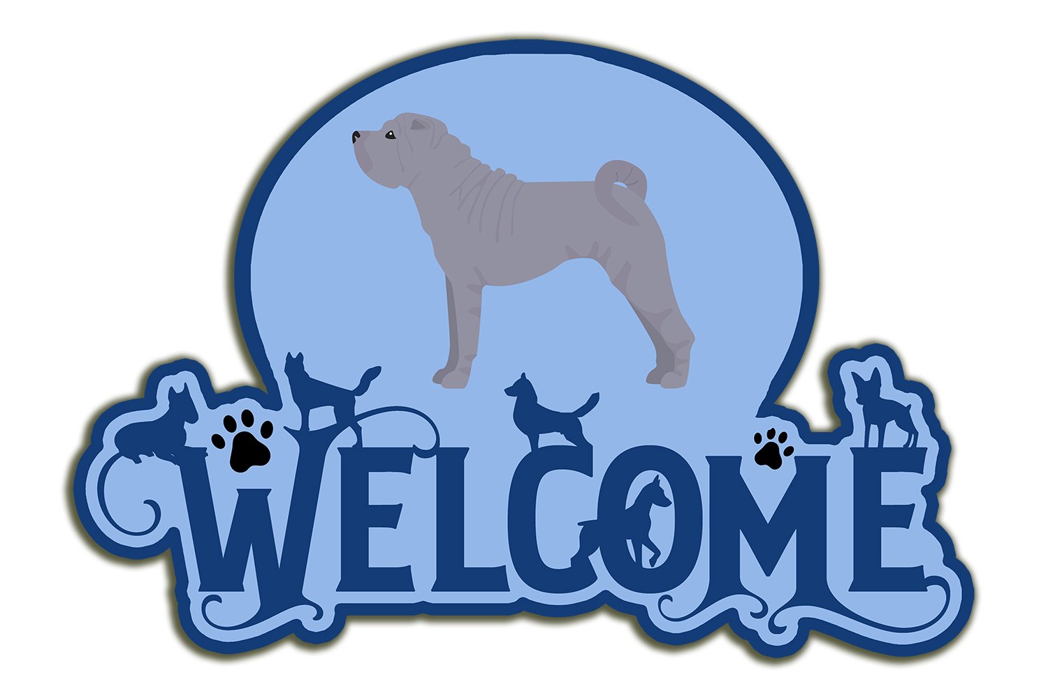 Buy this Shar Pei #1 Welcome Door Hanger Decoration