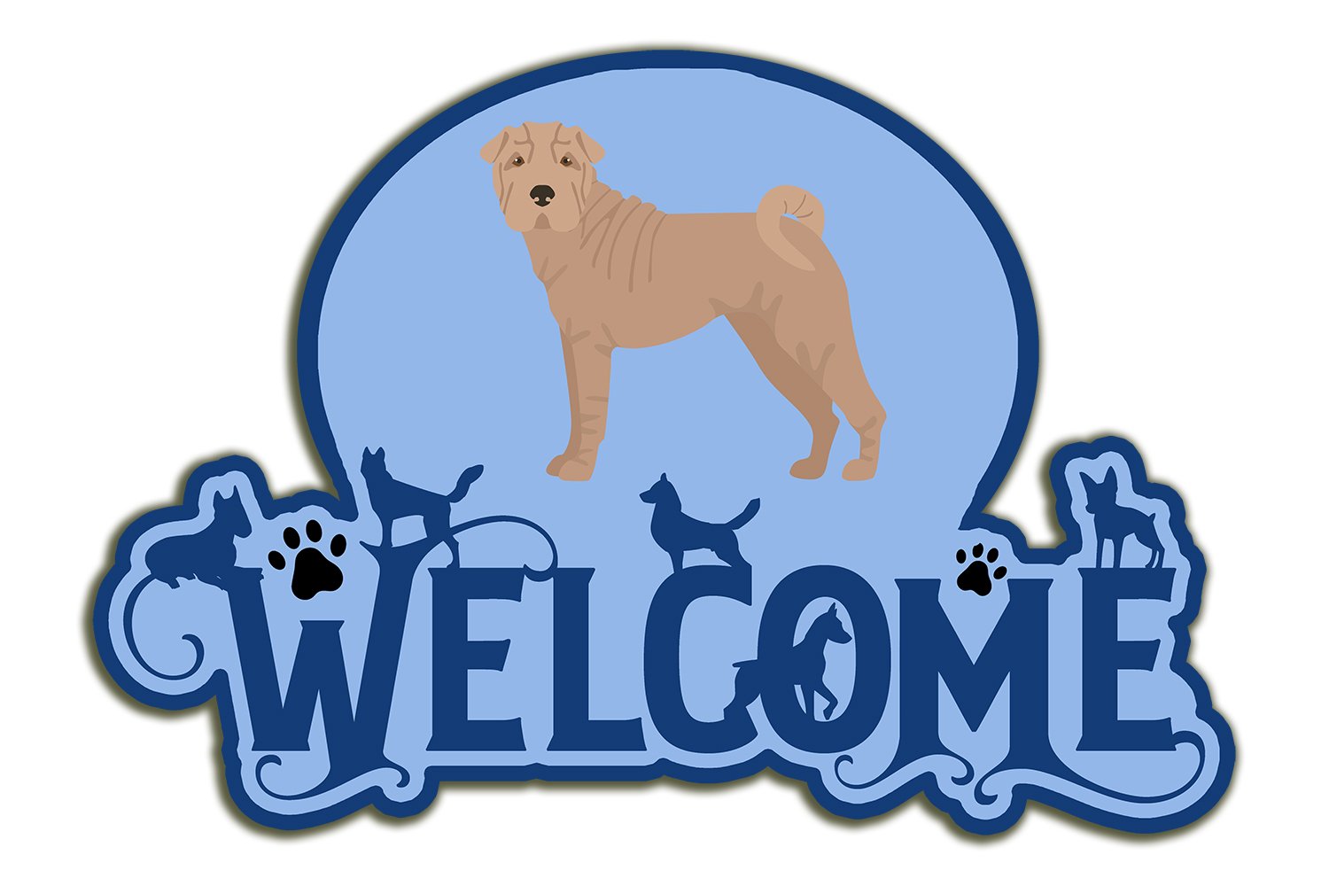 Buy this Shar Pei #2 Welcome Door Hanger Decoration