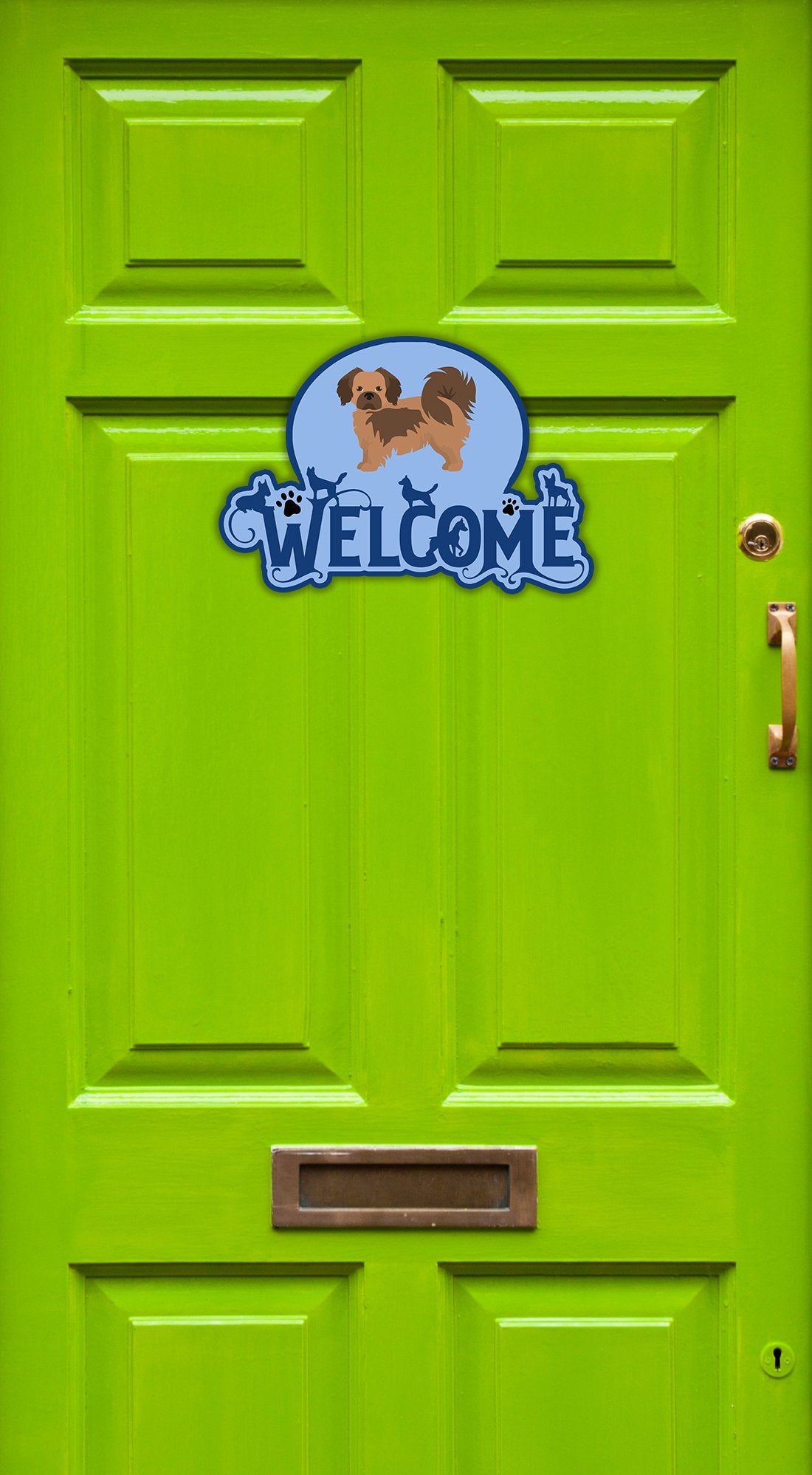 Tibetan Spaniel Welcome Door Hanger Decoration - the-store.com