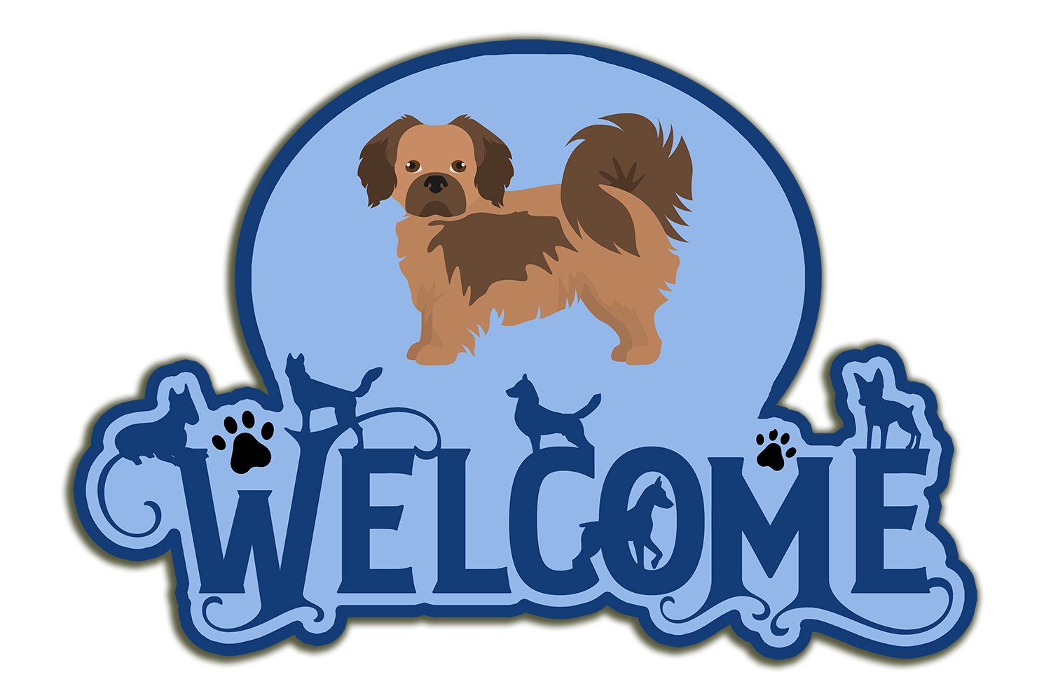 Buy this Tibetan Spaniel Welcome Door Hanger Decoration