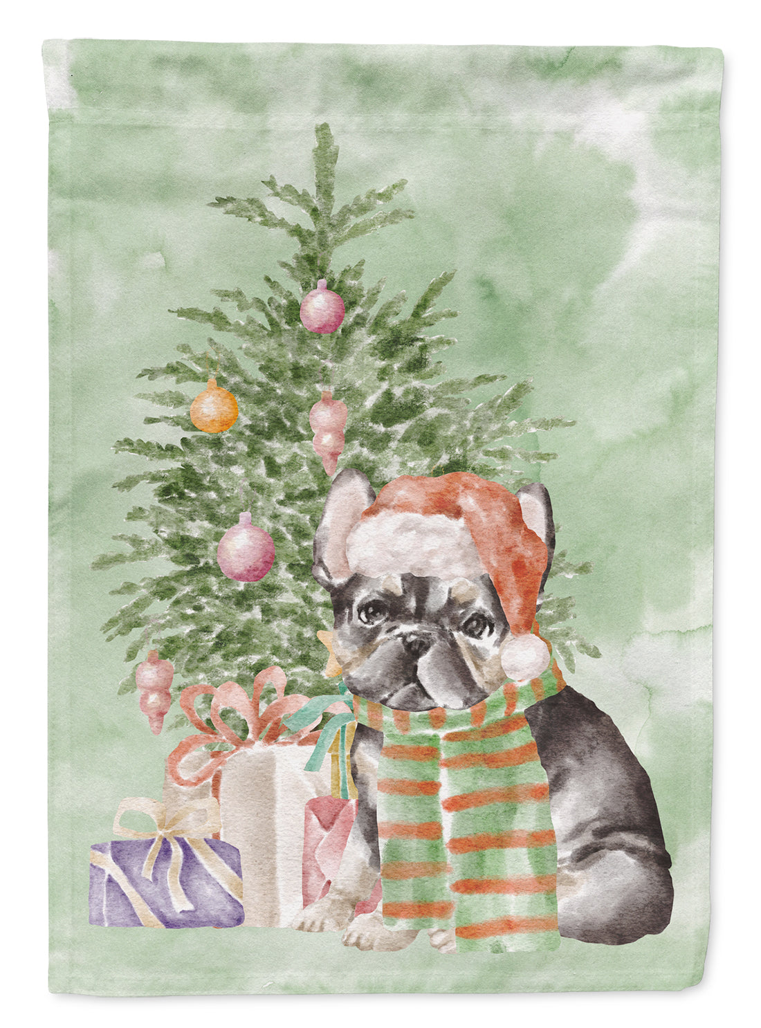 Christmas French Bulldog Black #2 Flag Garden Size  the-store.com.