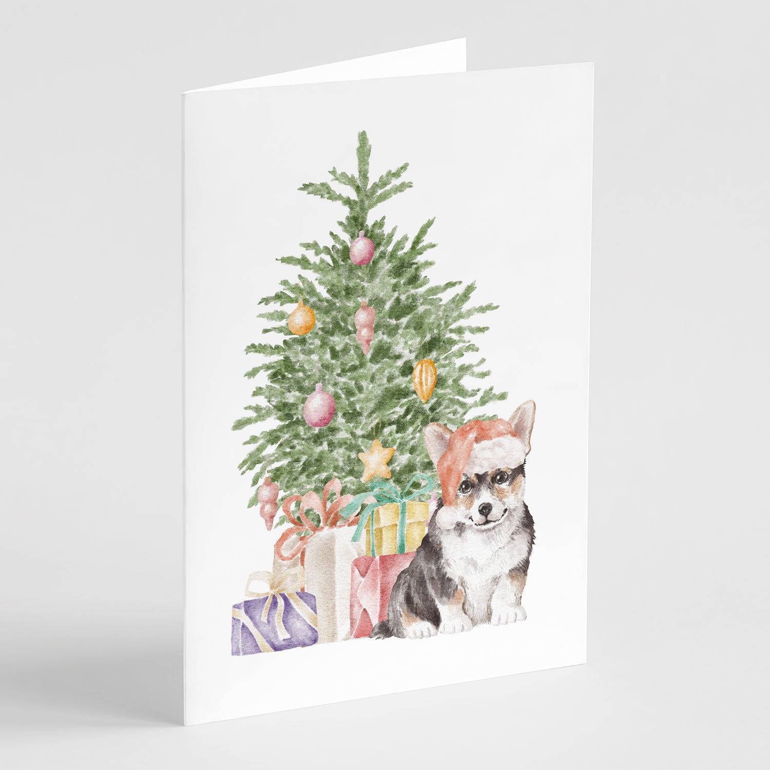 Buy this Christmas Corgi Puppy Greeting Cards and Envelopes Pack of 8