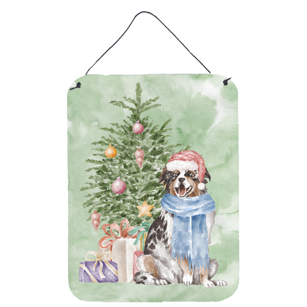 Buy this Christmas Australian Shepherd Wall or Door Hanging Prints