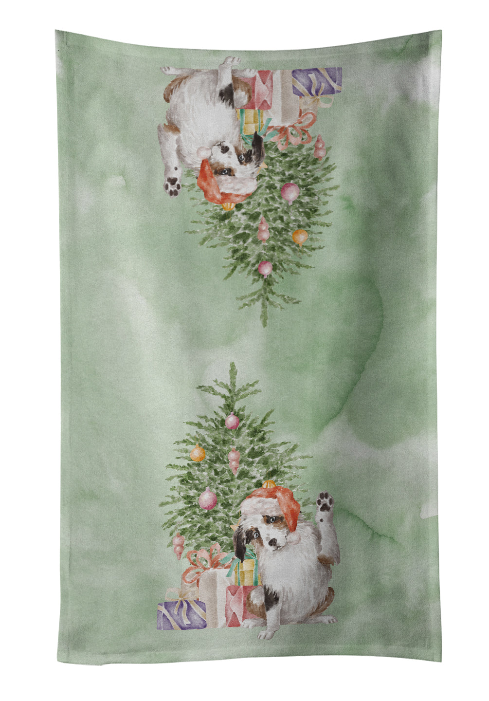 Buy this Christmas Australian Shepherd Hi Five Kitchen Towel