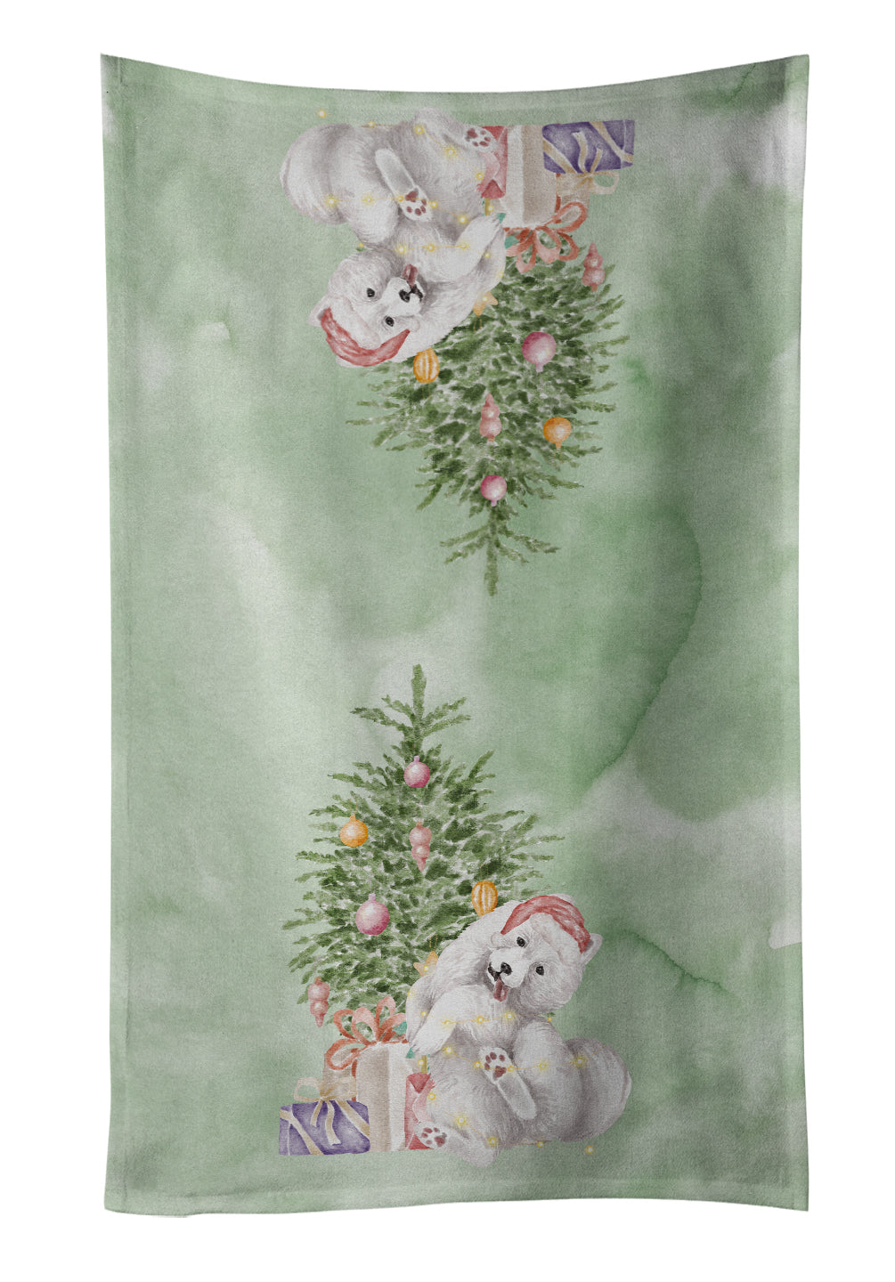 Buy this Christmas Samoyed Caught Up Kitchen Towel