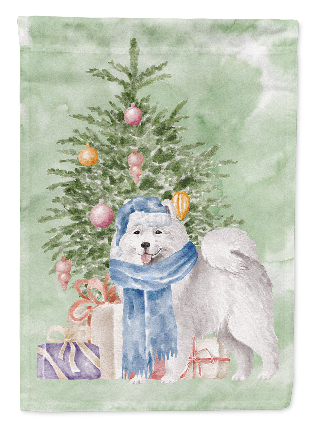 Christmas Samoyed #2 Flag Garden Size  the-store.com.