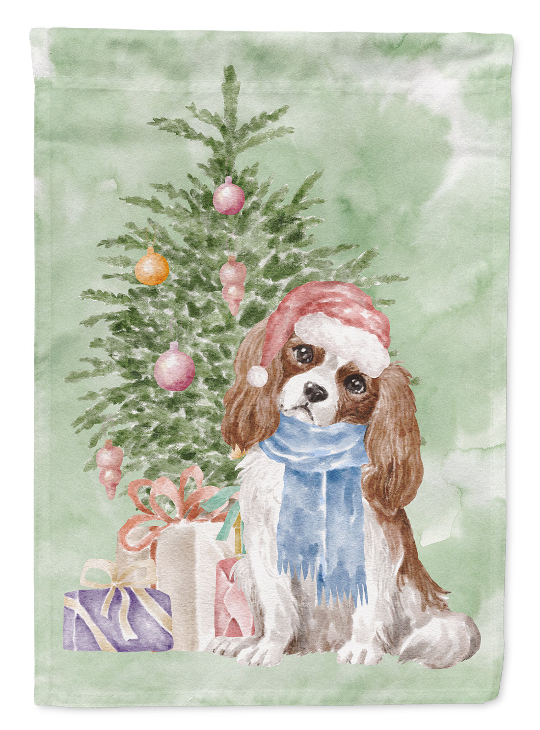 Christmas Cavalier Spaniel Bleheim Flag Garden Size  the-store.com.